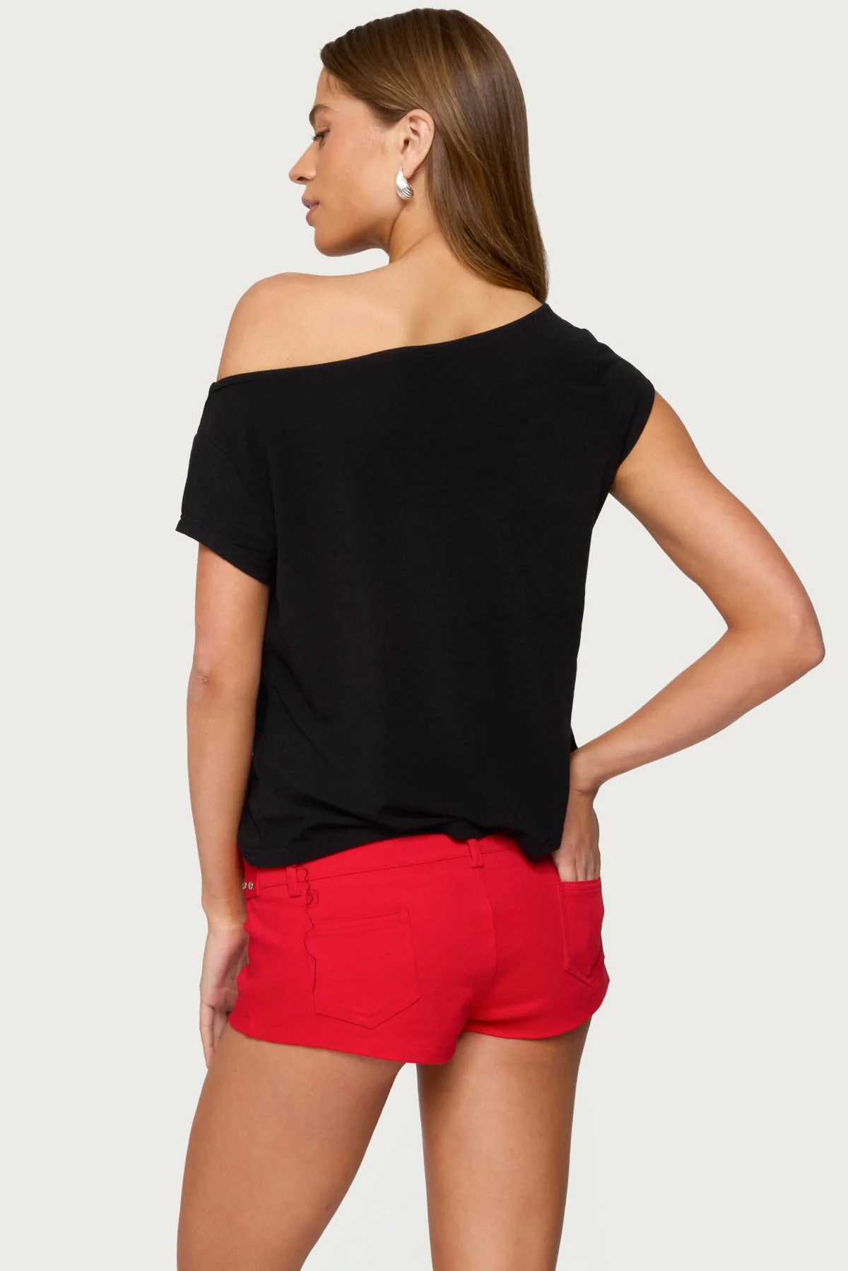 Stylish Anabella Off Shoulder Top in Black
