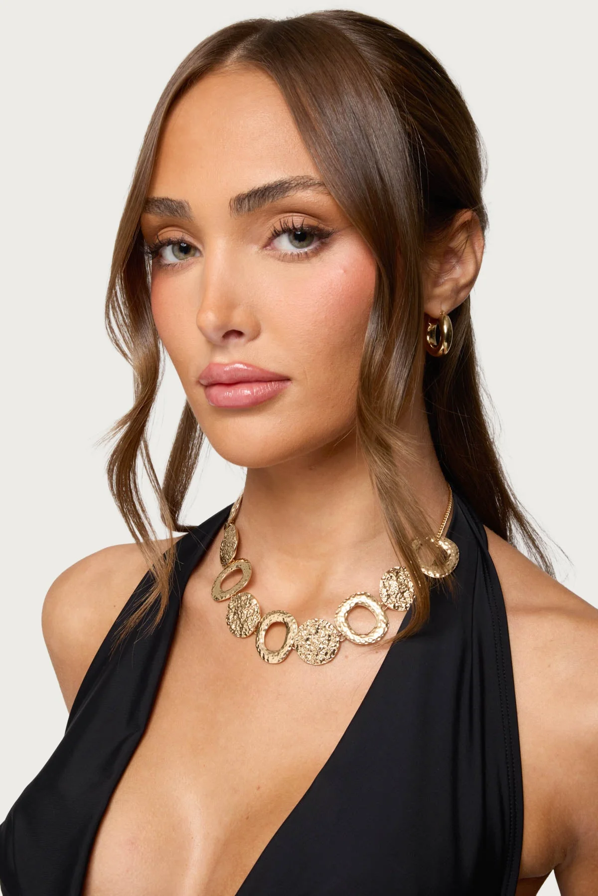 Gold Chunky Chain Necklace - Fashion Jewelry Statement Piece
