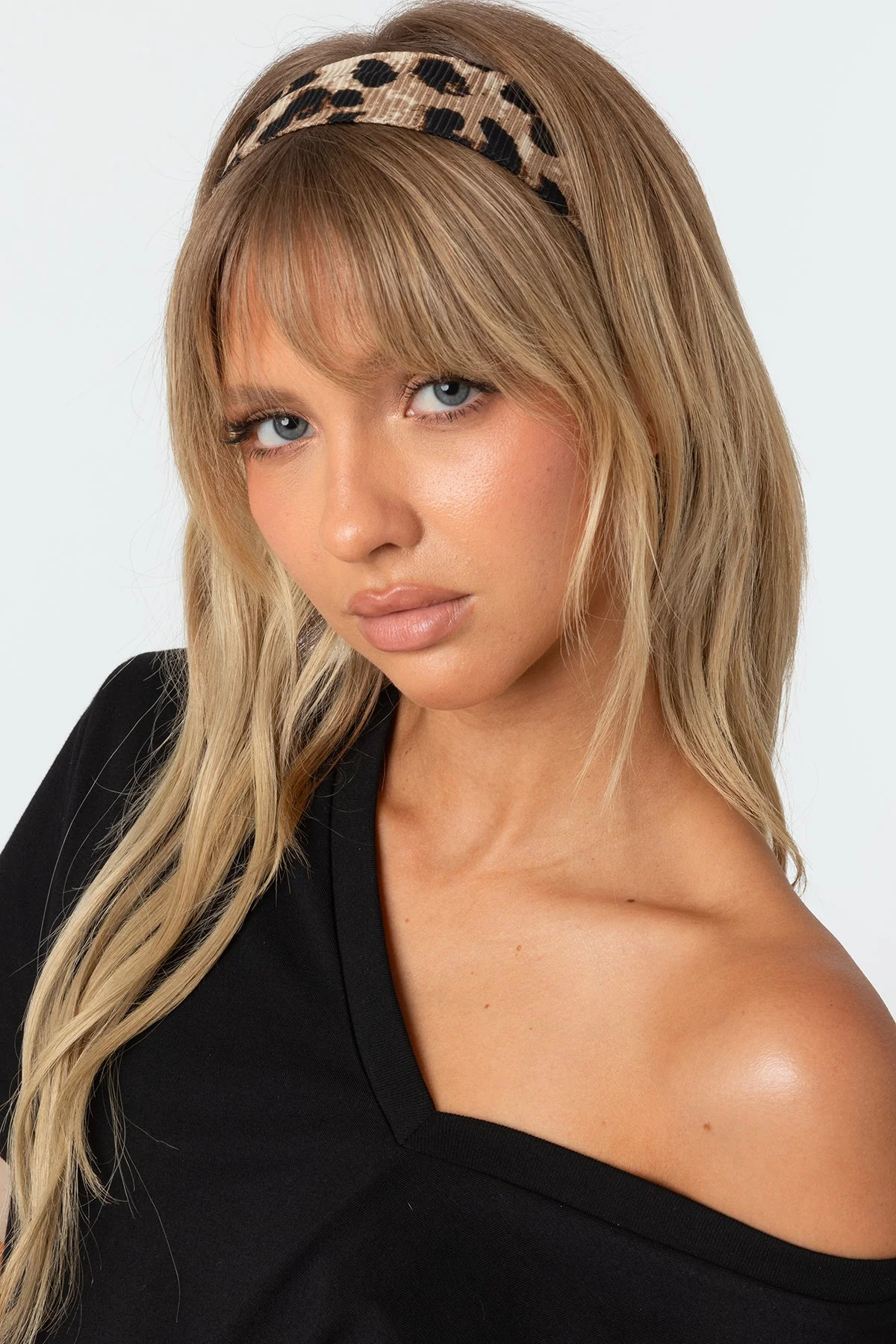 Leopard Print Stretch Headband Accessories for Women