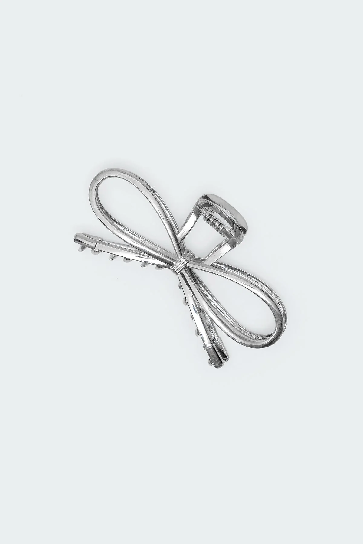 Silver Bow Hair Clip for Women | Accessory Hair Jewelry
