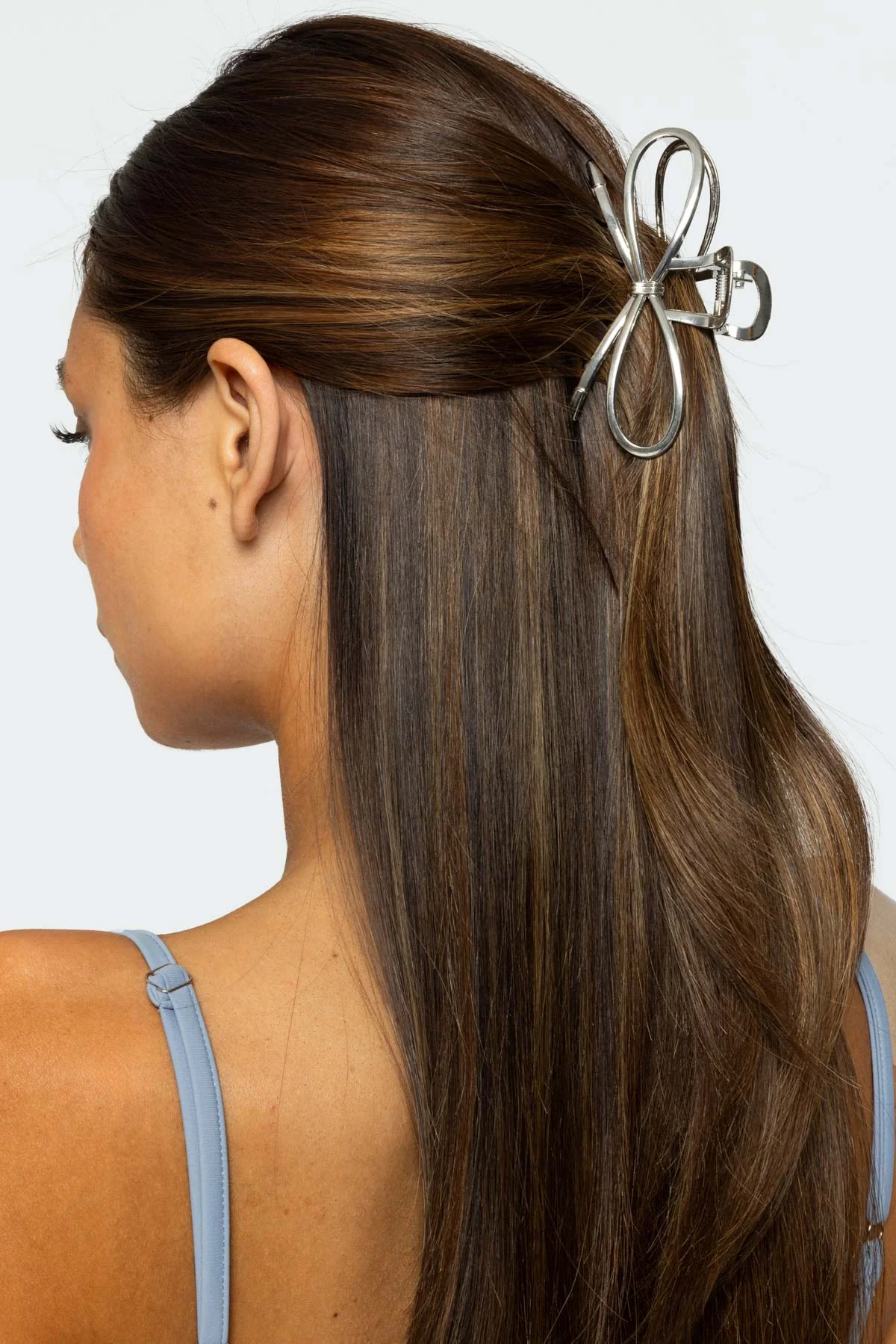 Silver Bow Hair Clip for Women | Accessory Hair Jewelry