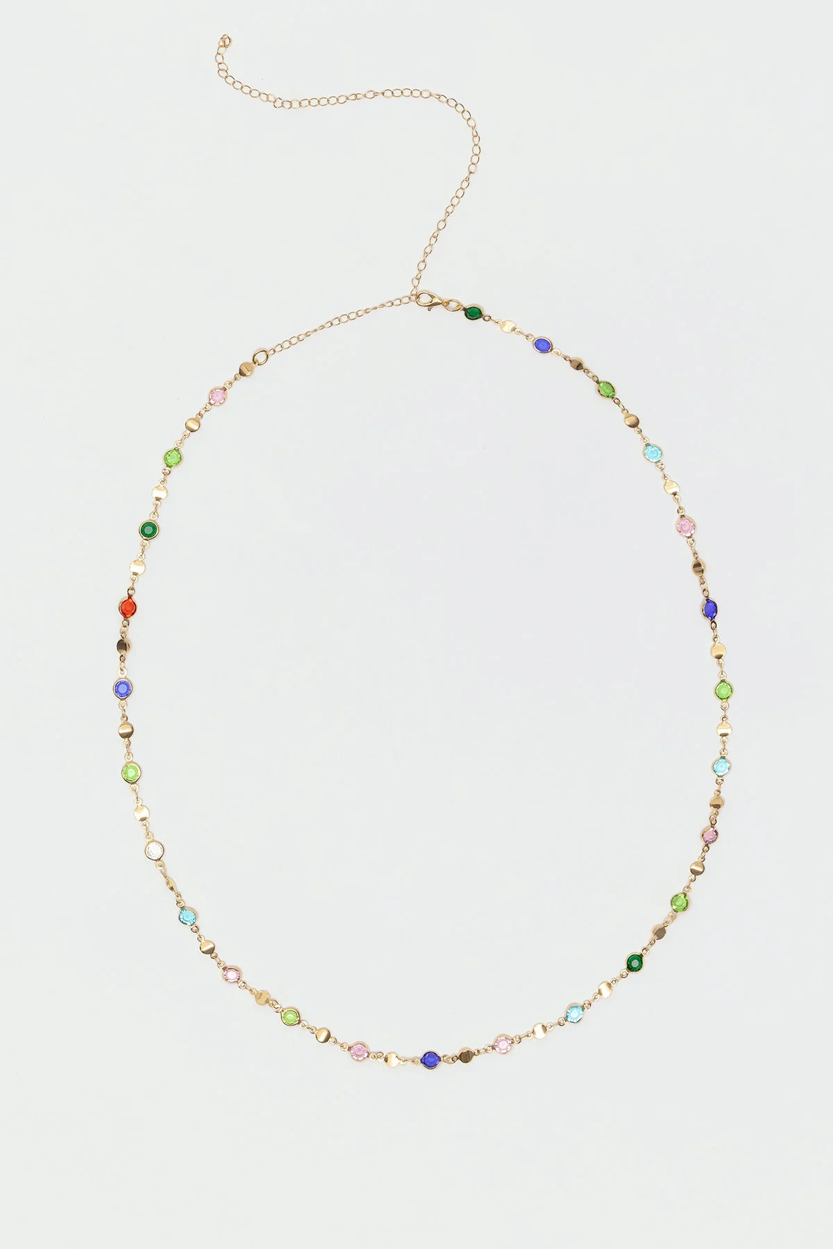 Gemstone Decorated Belly Chain in Gold