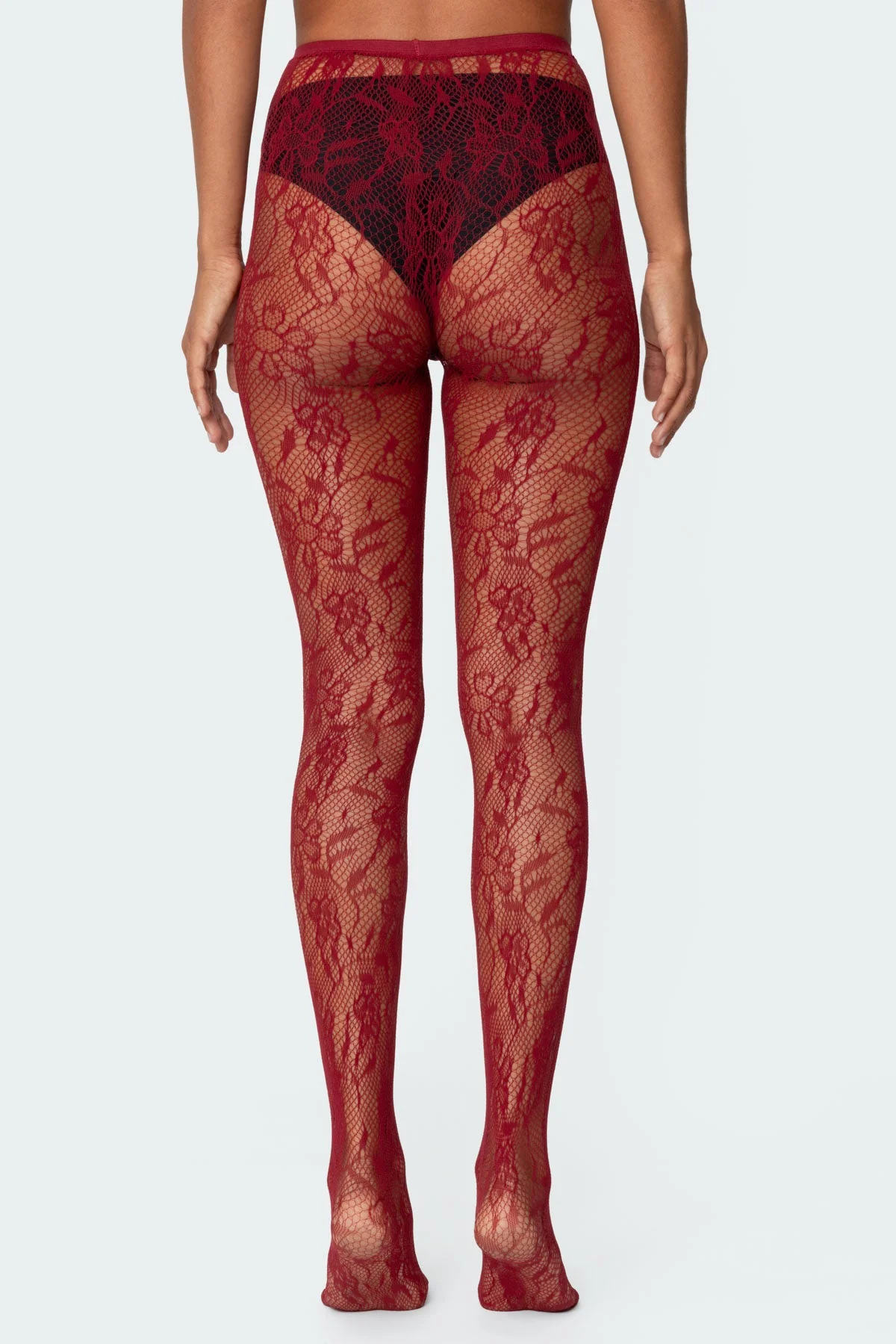 Red Fishnet Tights for Women