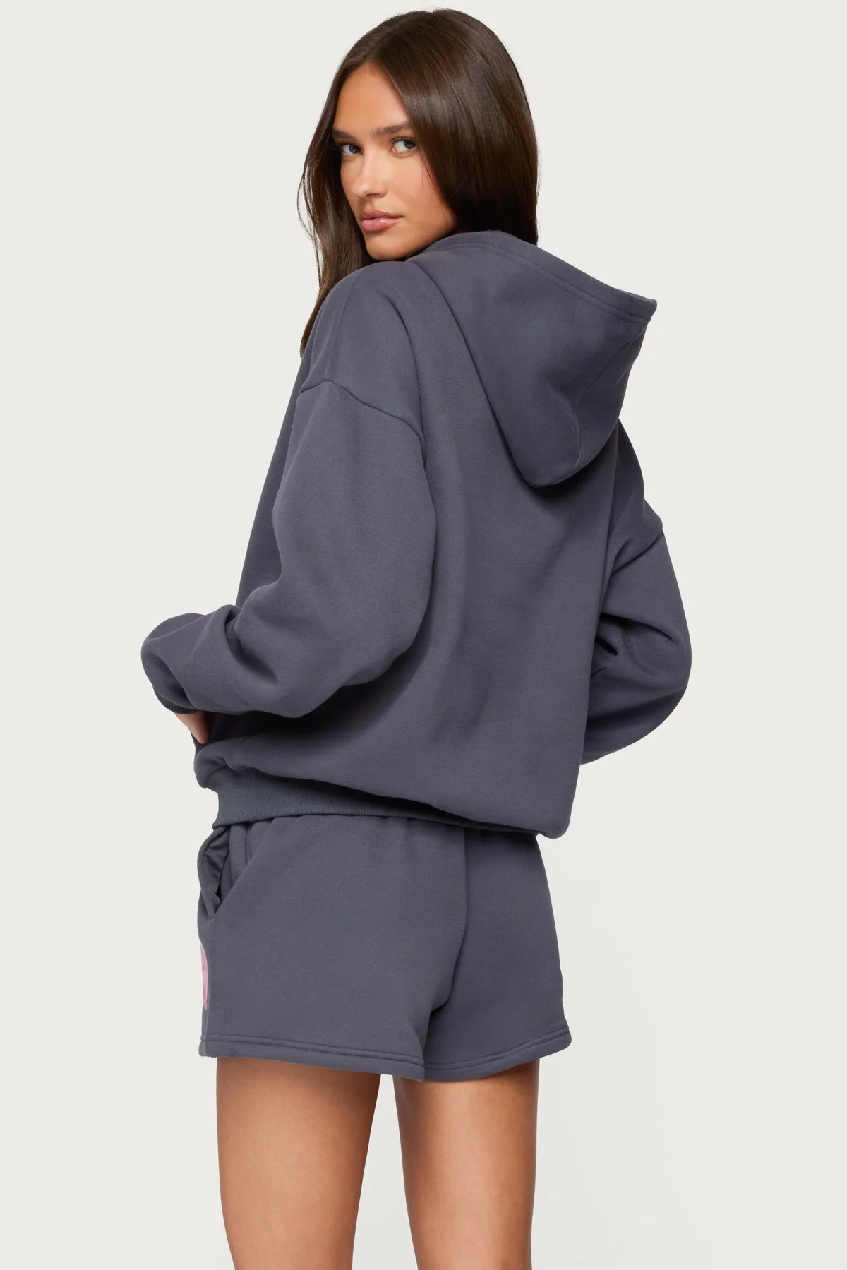 Womens Orchid Graphic Print Hoodie Set