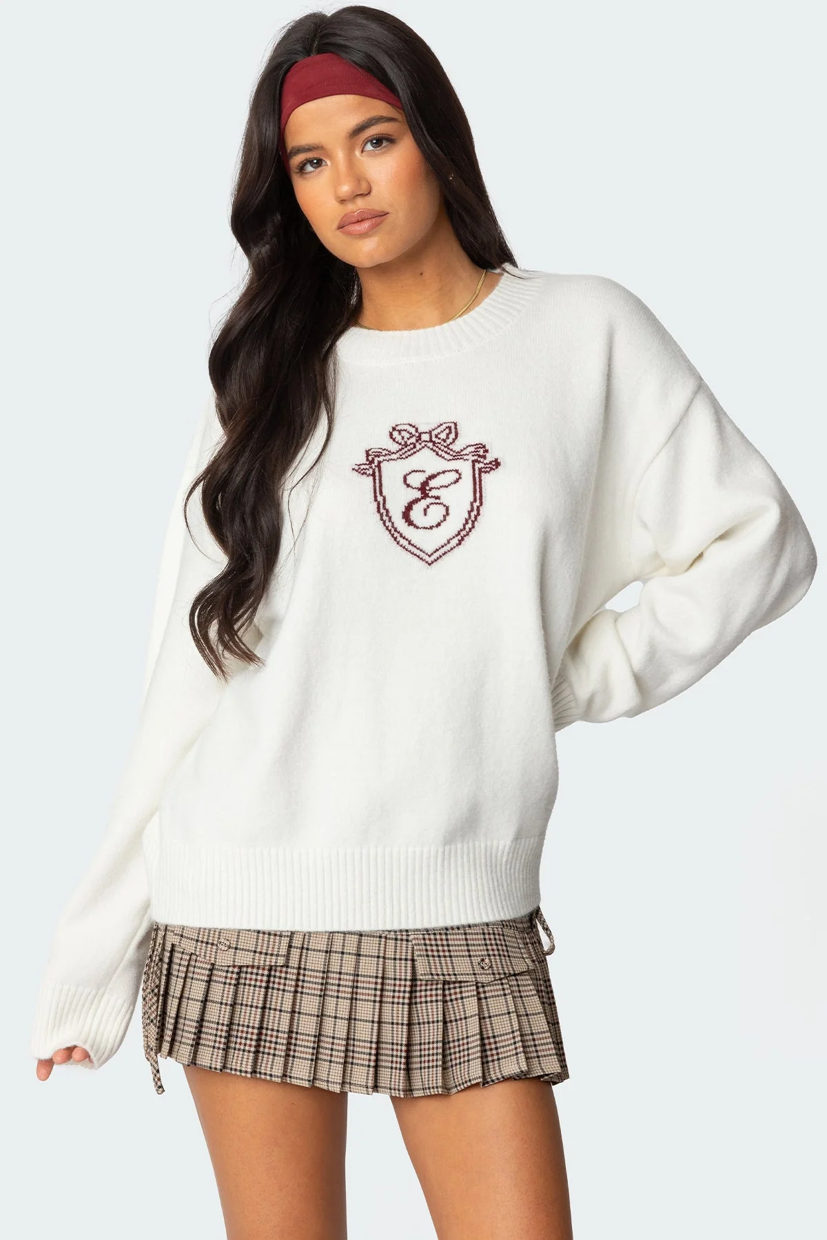 Classic White Knit Sweater for Women