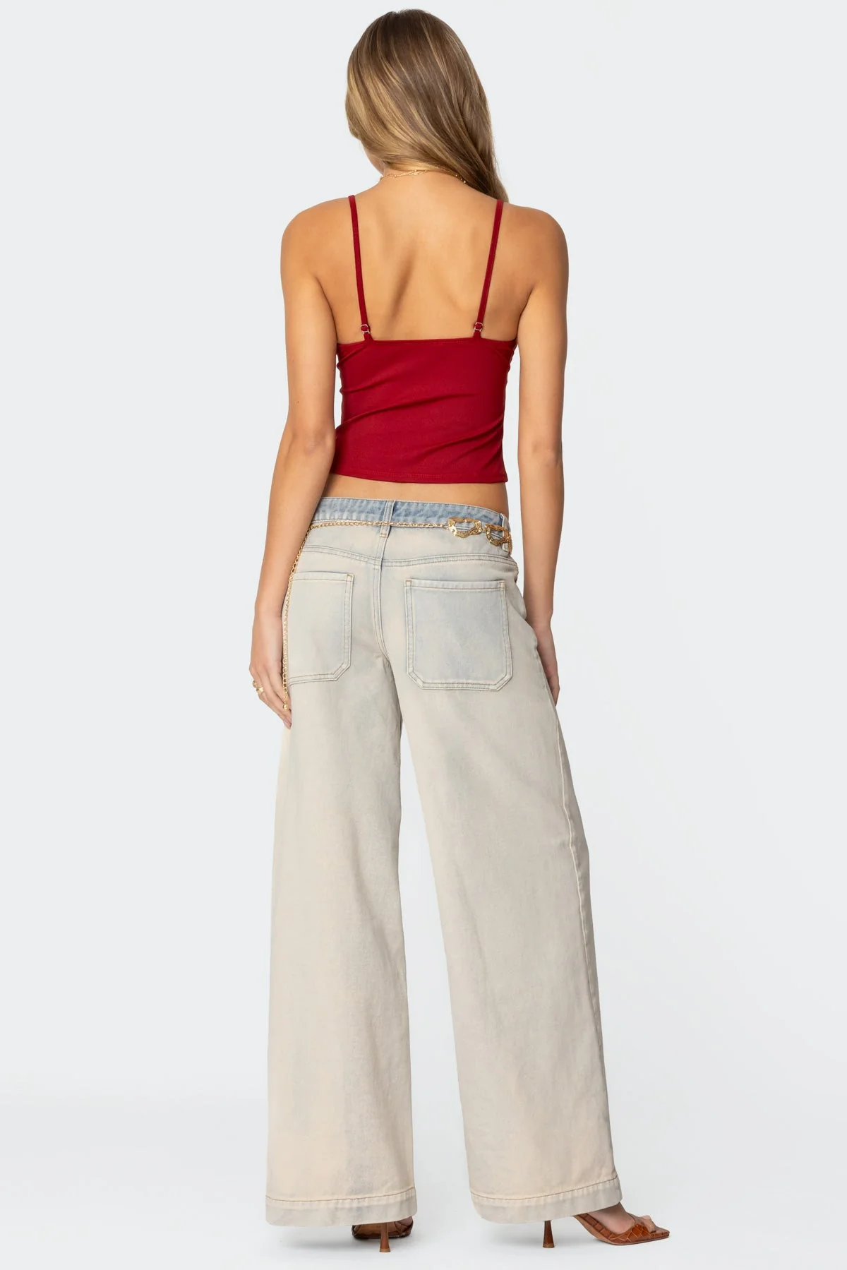 Light Denim Wide Leg Jeans - Stylish Womens Pants