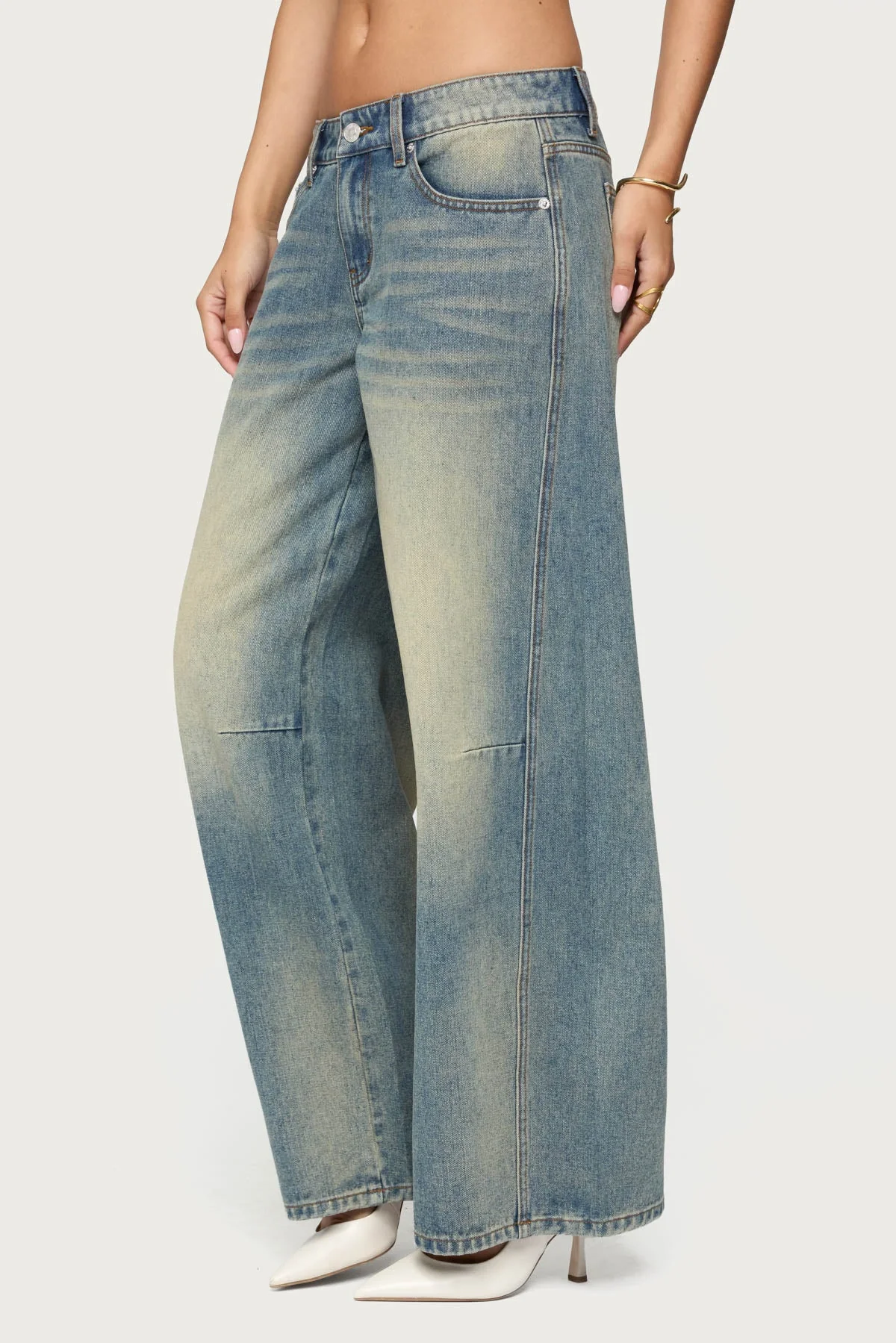 Vintage Denim Baggy Jeans in Blue