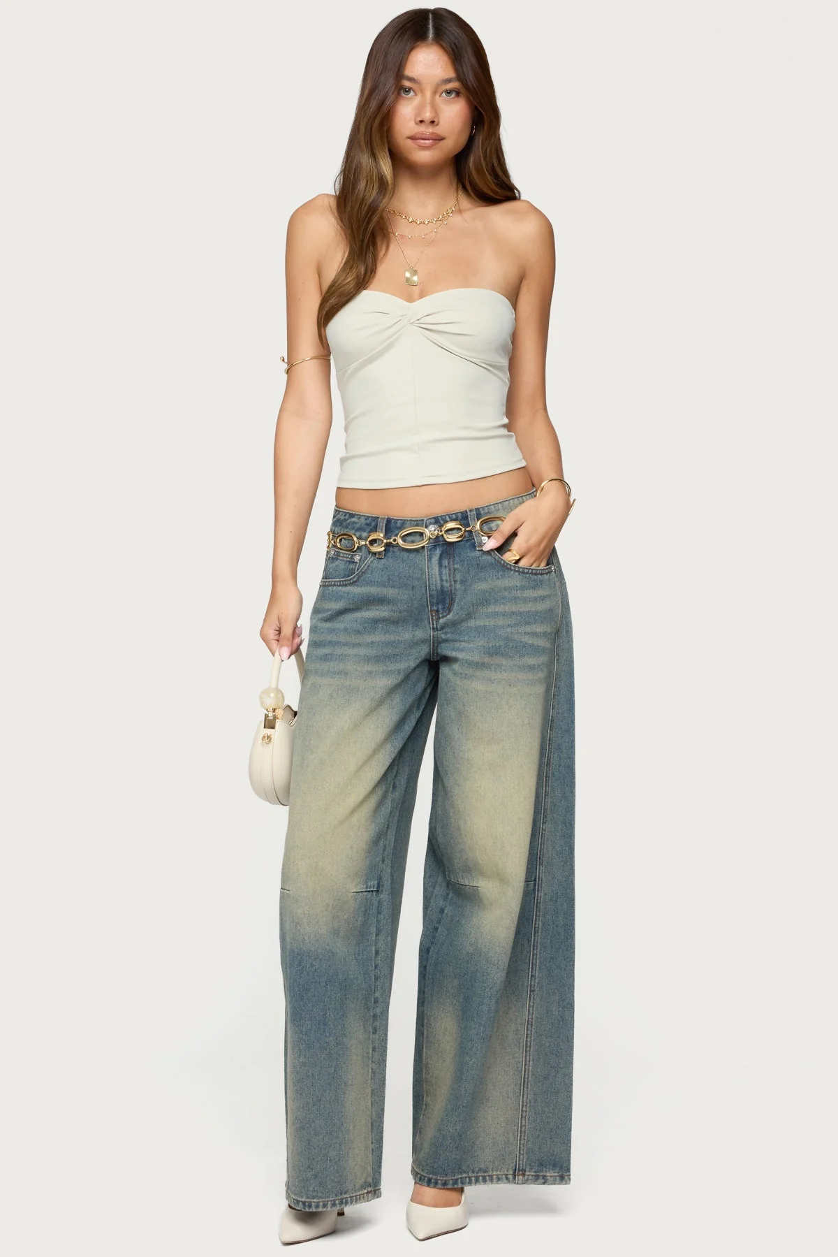 Vintage Denim Baggy Jeans in Blue