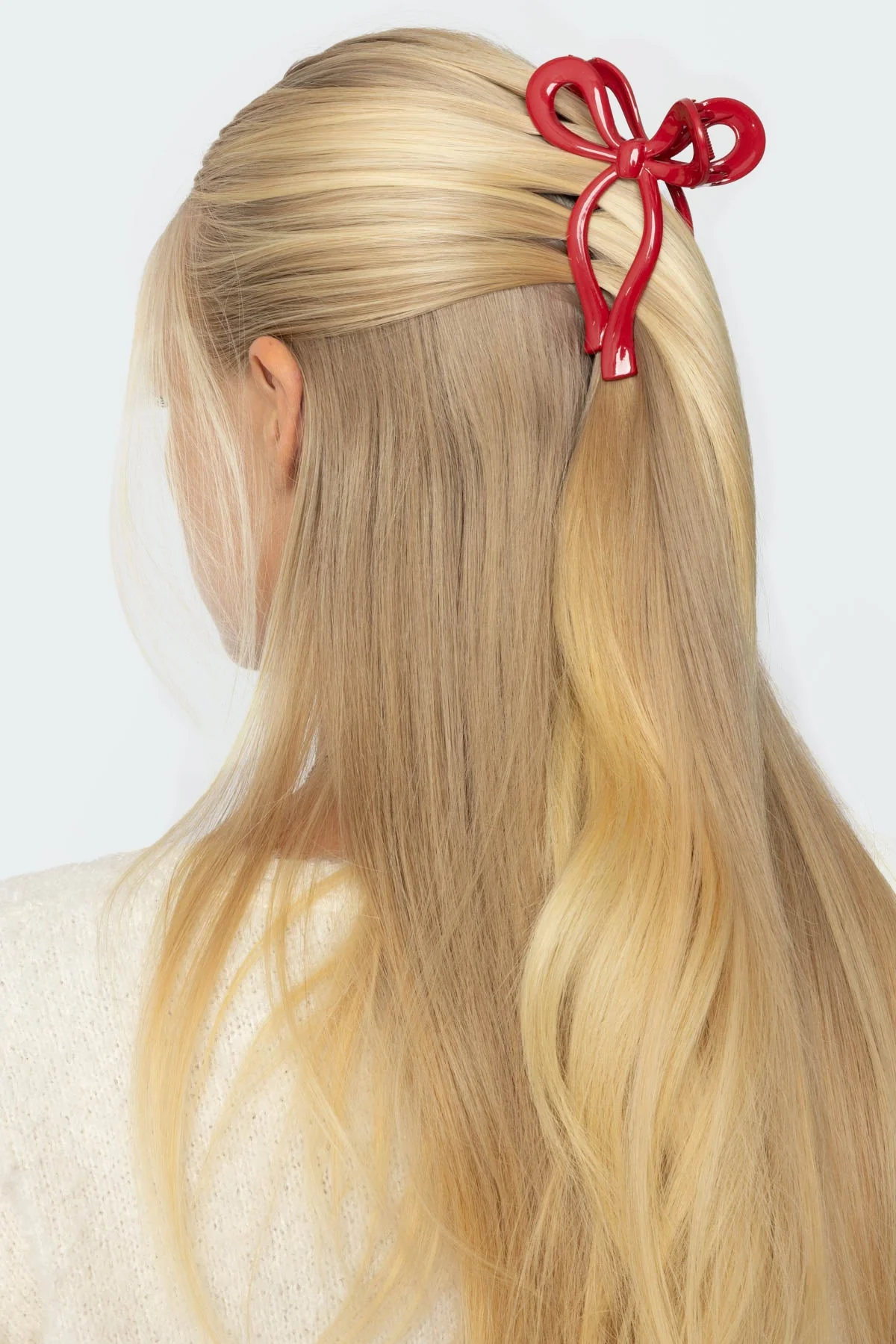Red Bow Hair Clip Accessory for Hair Styling