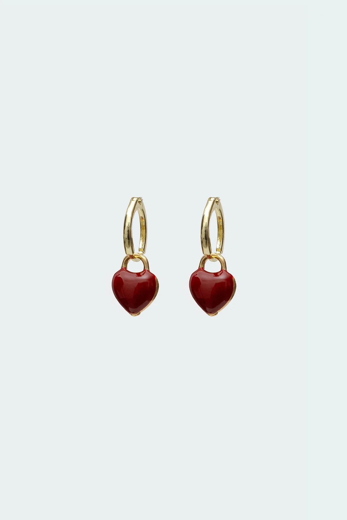 Heart-Shaped Dangle Earrings in Gold | Jewelry Accessory