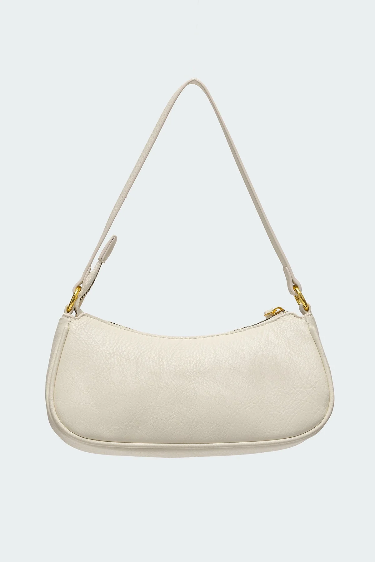 Cream Faux Leather Buckle Bag - Stylish Crossbody Purse
