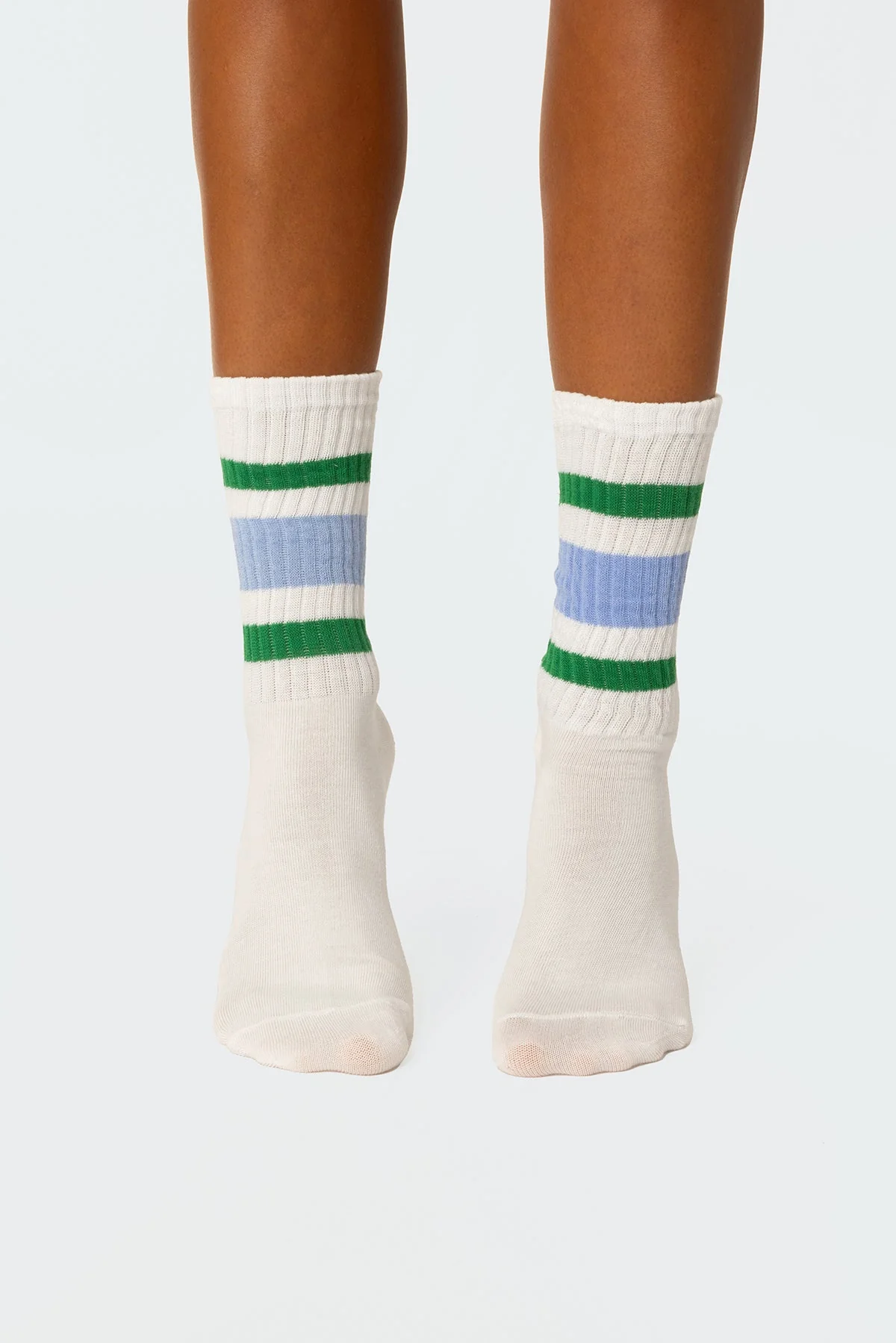 White Striped Cotton Socks - Premium Quality Design