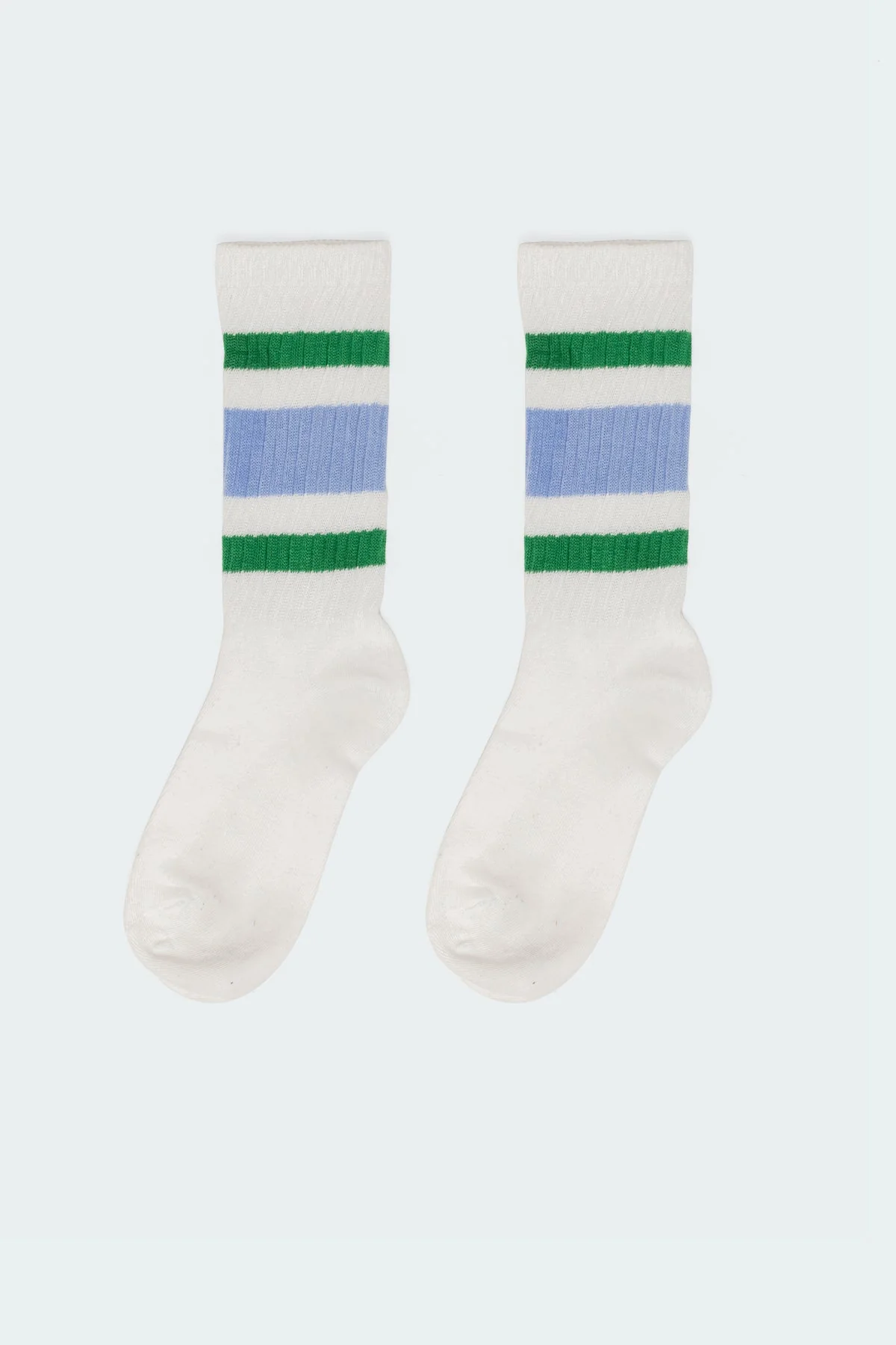 White Striped Cotton Socks - Premium Quality Design