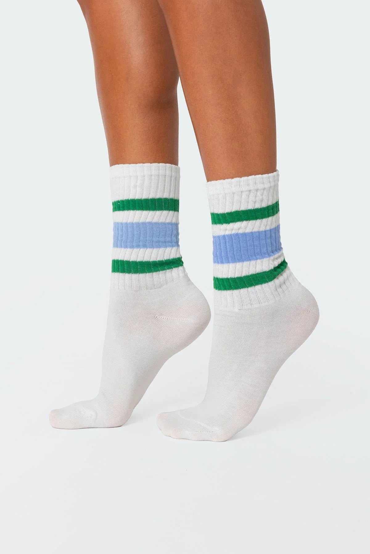 White Striped Cotton Socks - Premium Quality Design