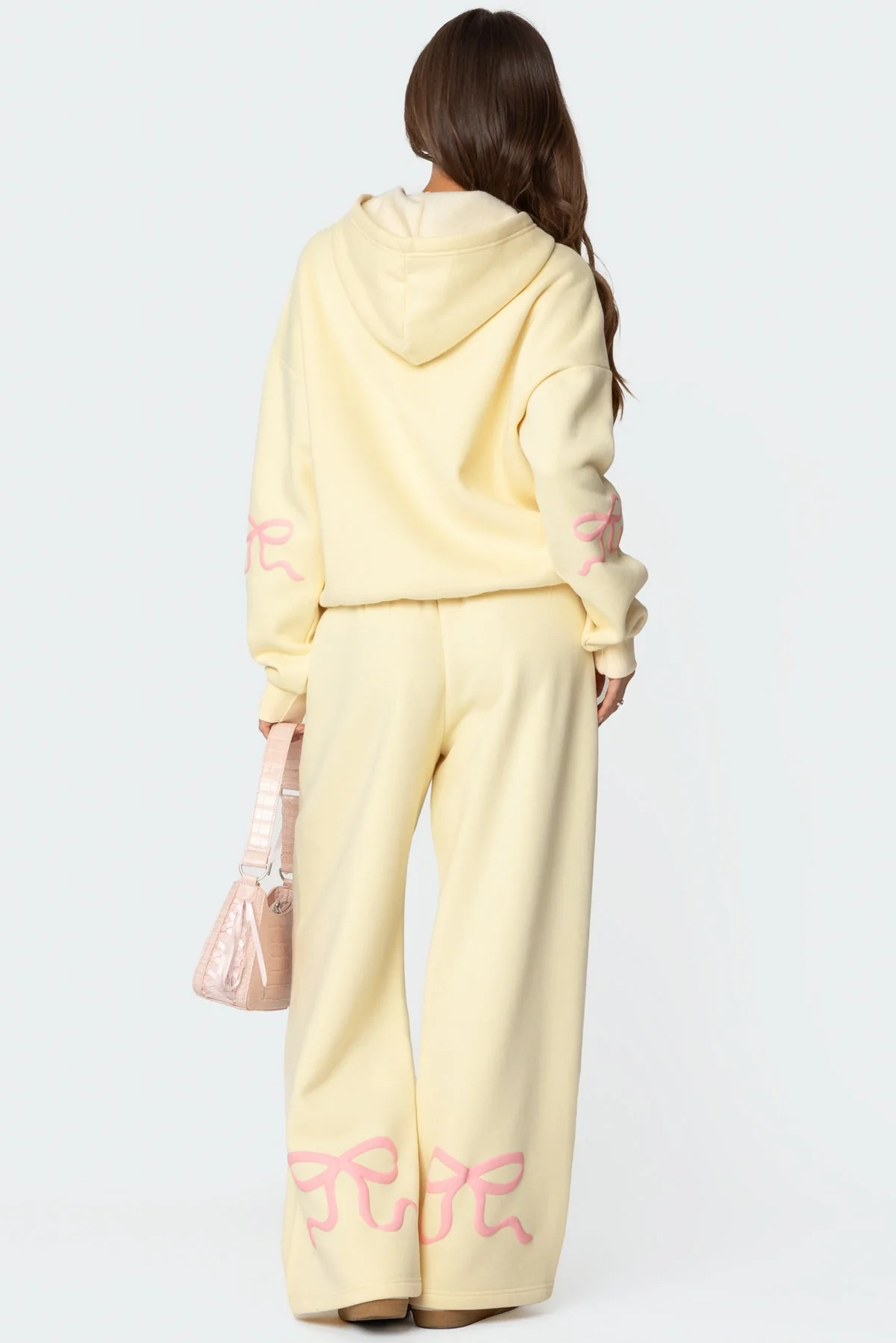 Yellow Bow Accent Lounge Sweatpants