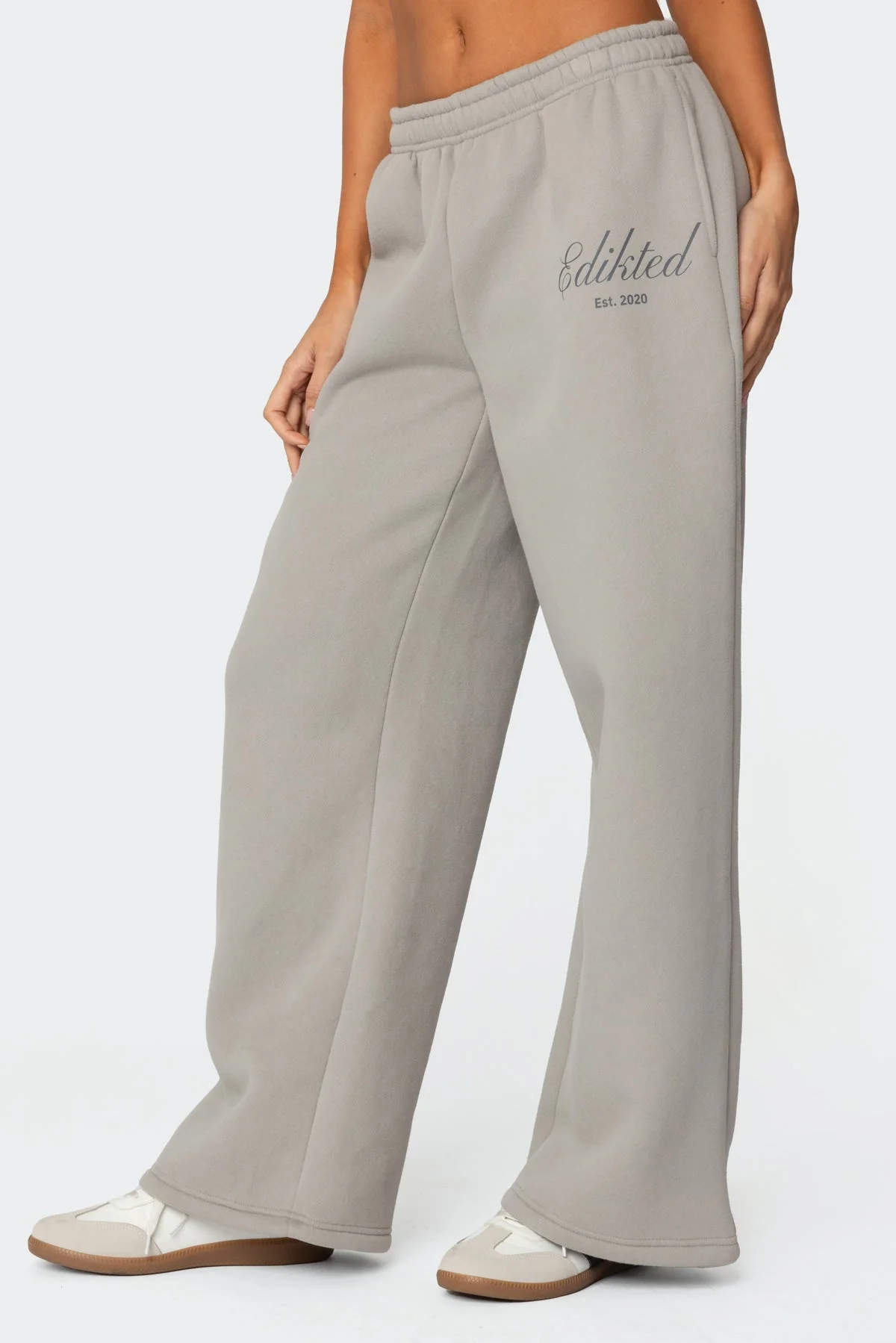 Gray Lounge Sweatpants Set Womens Casual Wear