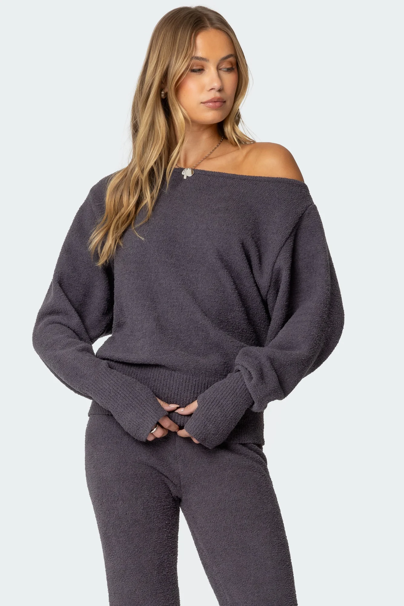 Cozy Oversized Knit Sweater with Asymmetric Design