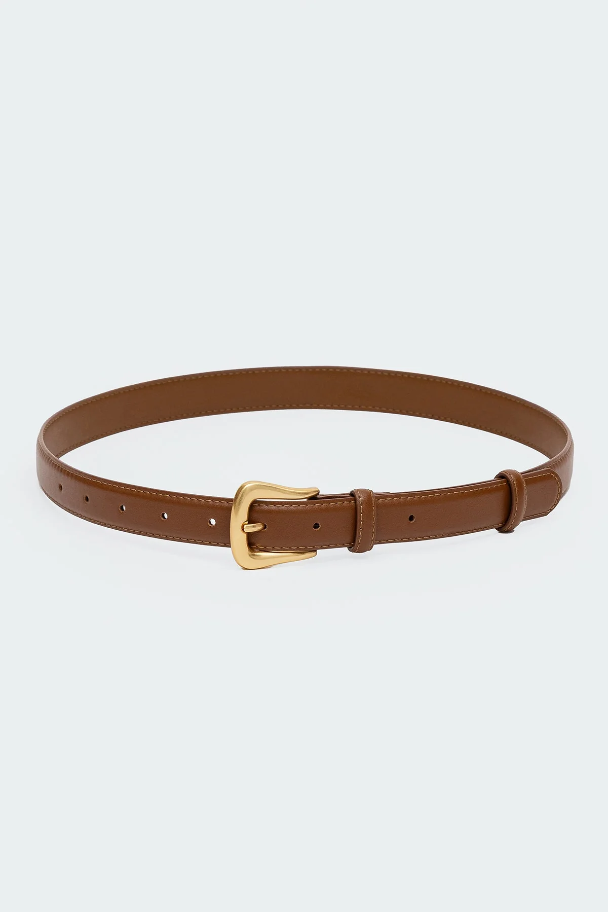 Brown Faux Leather Belt - Classic Accessory for Everyday Style