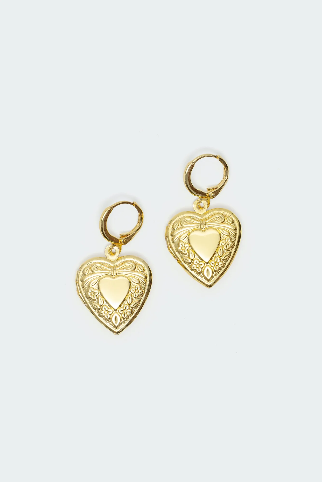 Gold Heart Locket Earrings for Stylish Jewelry Lovers