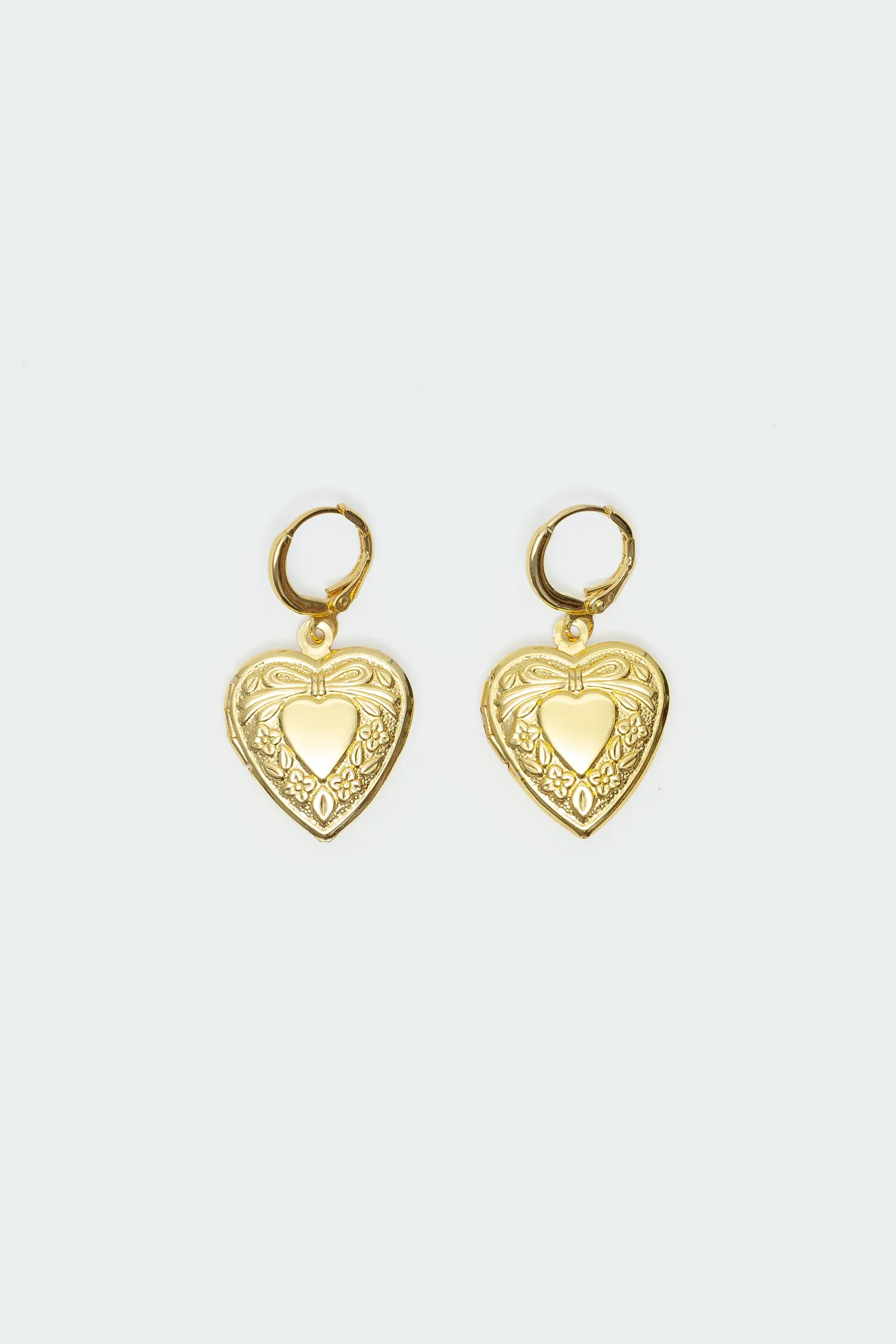 Gold Heart Locket Earrings for Stylish Jewelry Lovers