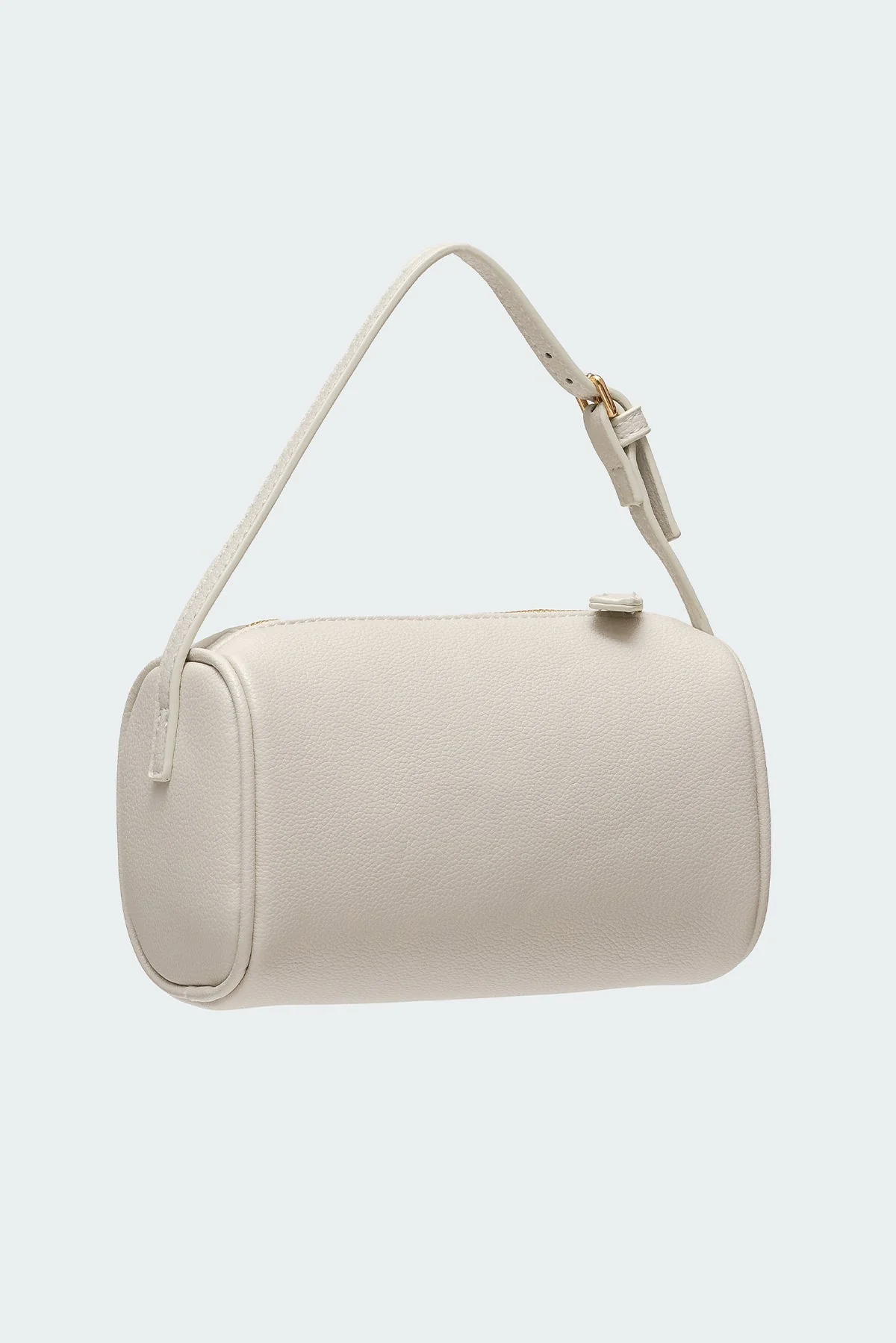 Ivory Faux Leather Mini Shoulder Bag