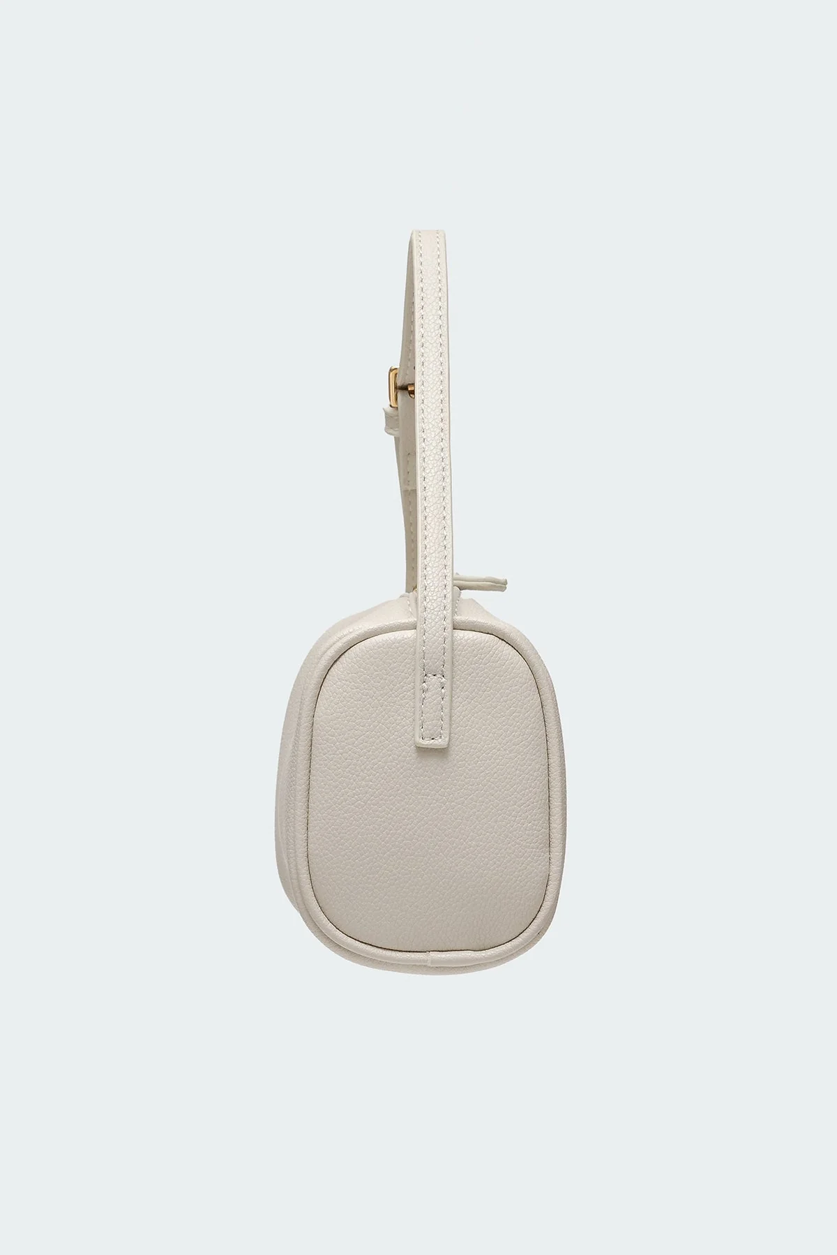 Ivory Faux Leather Mini Shoulder Bag