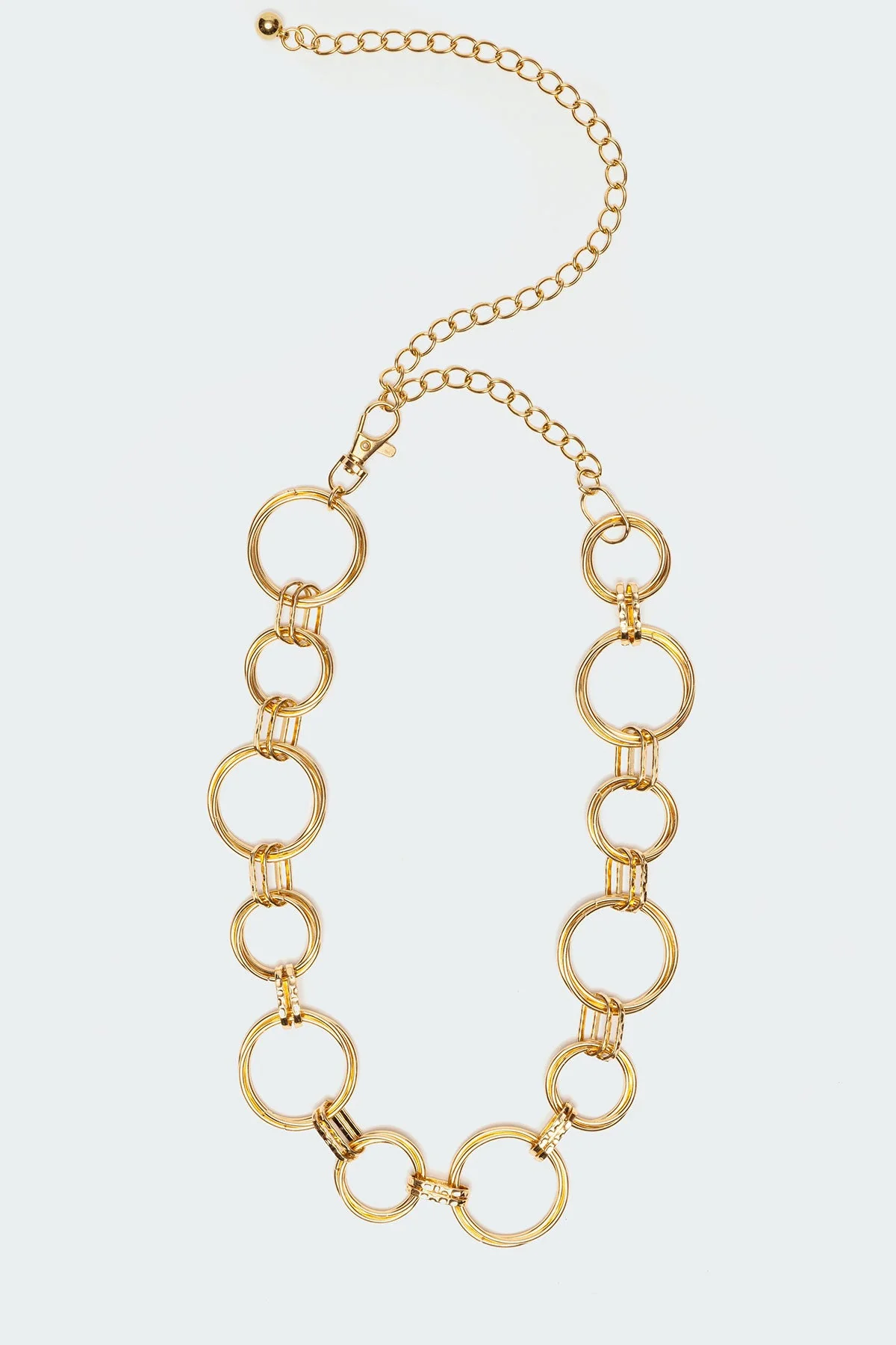 Gold Circle Chain Belt Womens Fashion Accessory