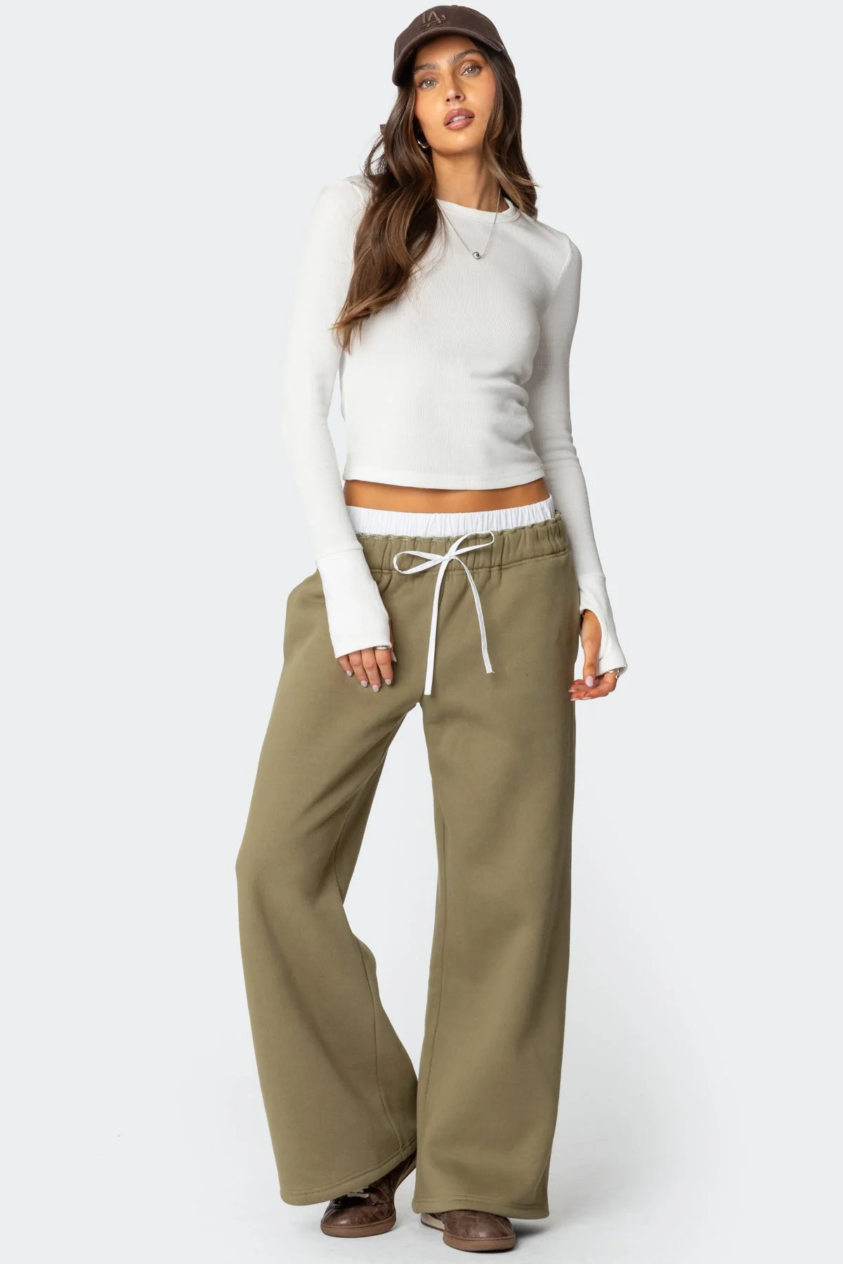 Olive Drawstring Boxer Sweatpants