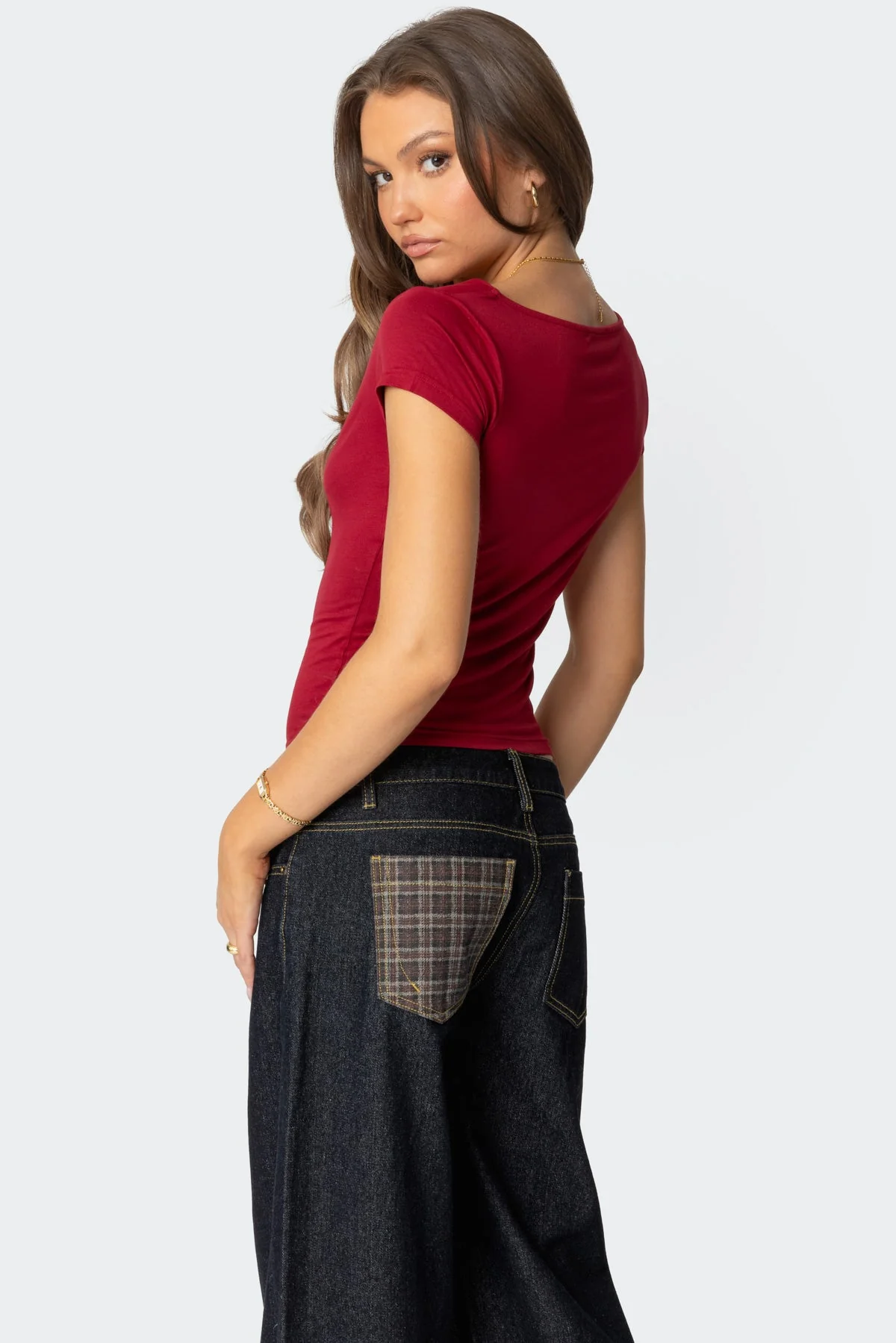 Red Cowl Neck Top for Women - Stylish and Comfortable