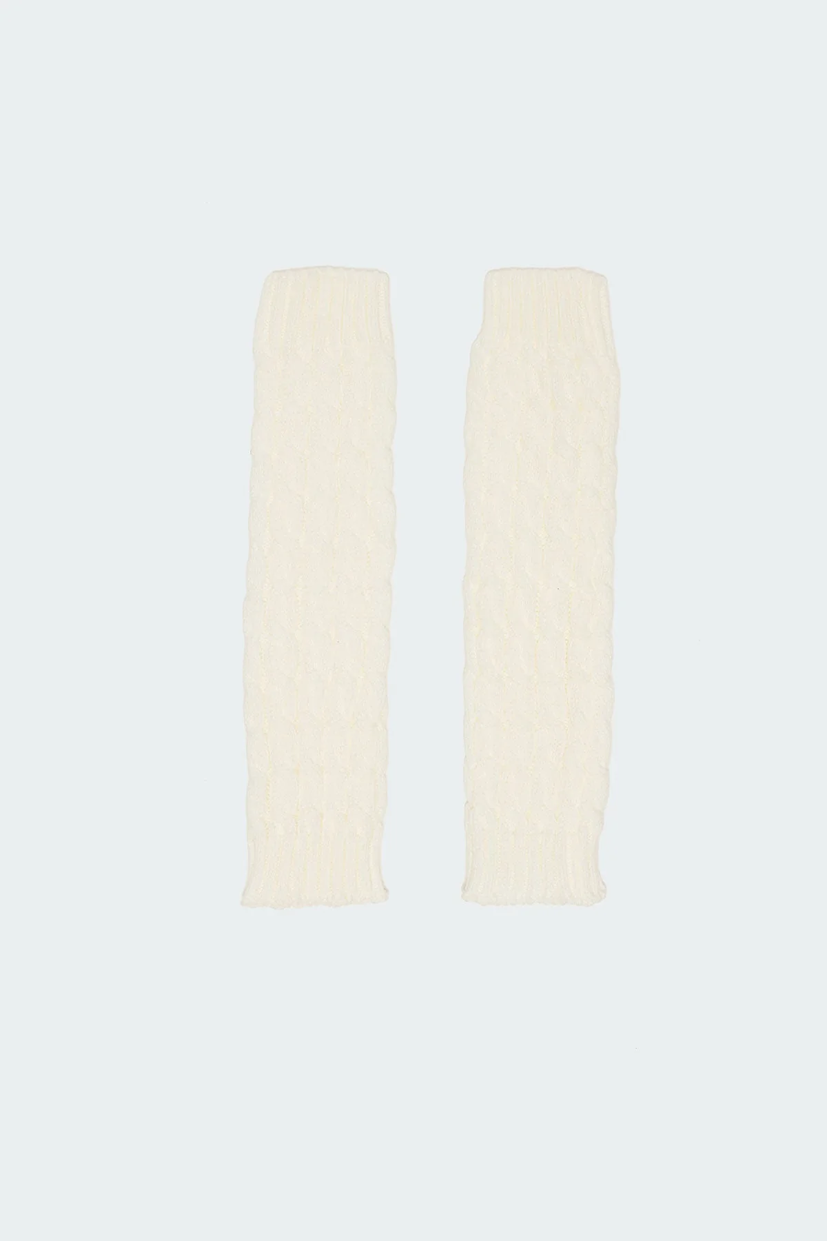 Cream Cable Knit Leg Warmers - Winter Fashion Accessories