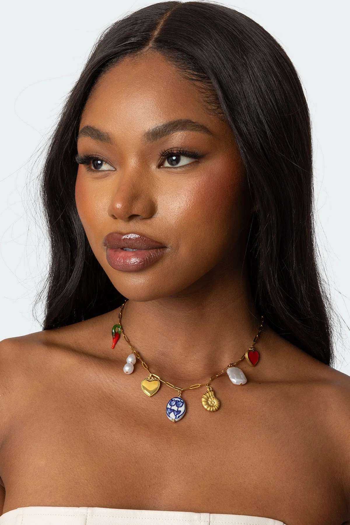 Charm Necklace with Coastal Charms