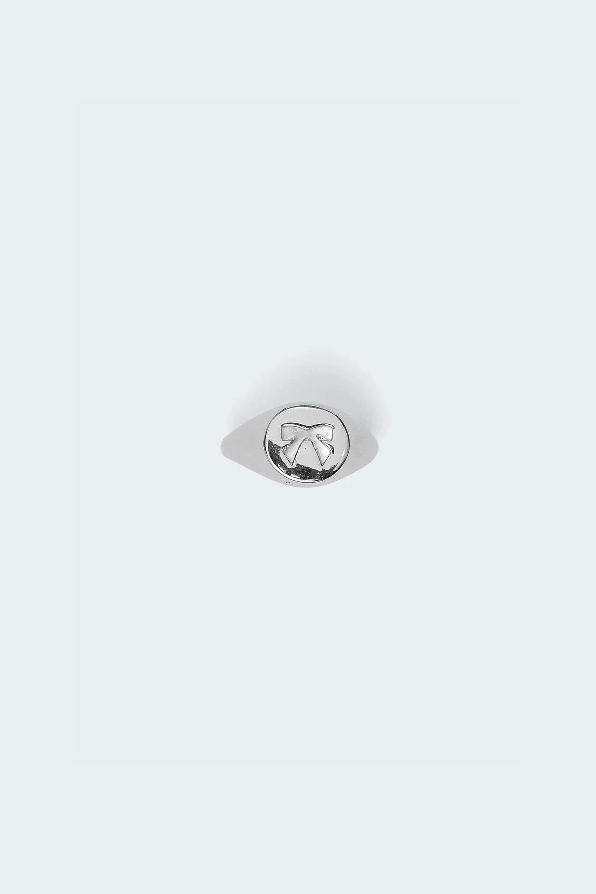 Silver Engraved Bow Signet Ring Jewelry