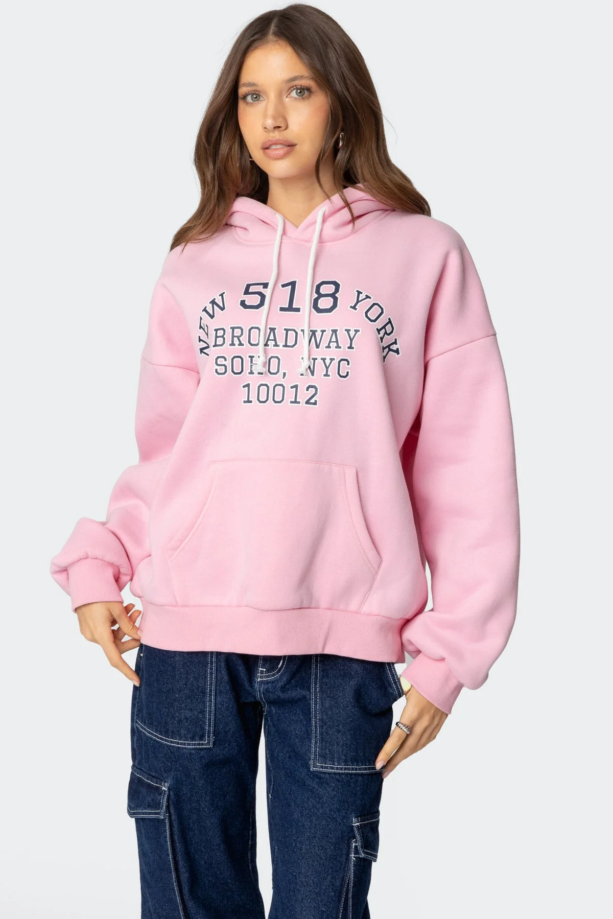 Light Pink Oversized Hoodie for Women