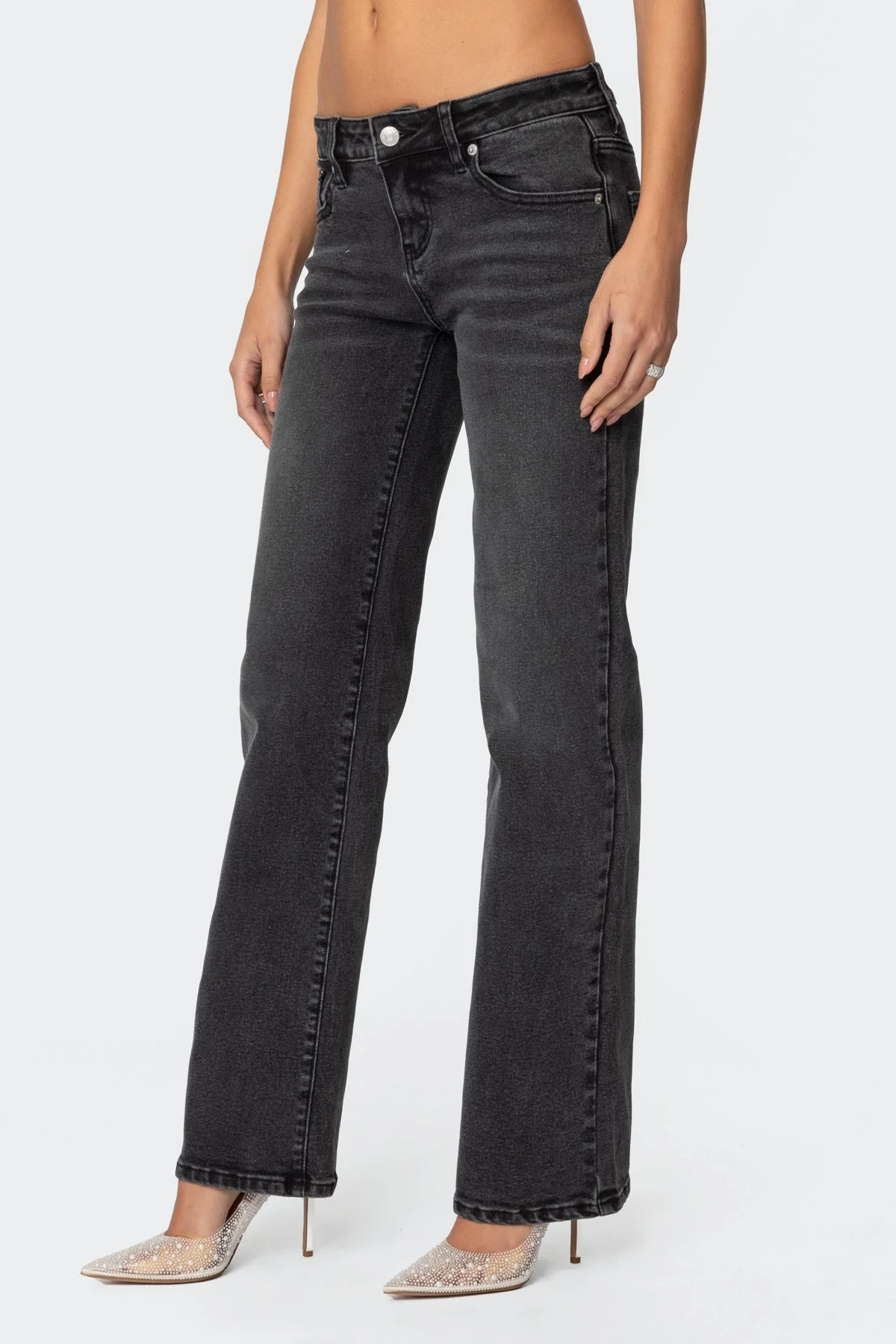 Black Low Rise Denim Jeans
