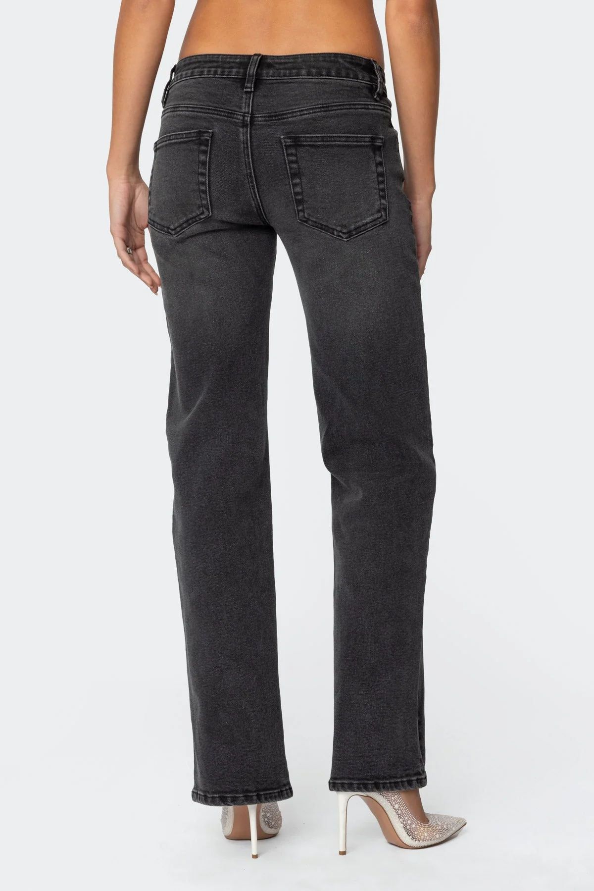 Black Low Rise Denim Jeans