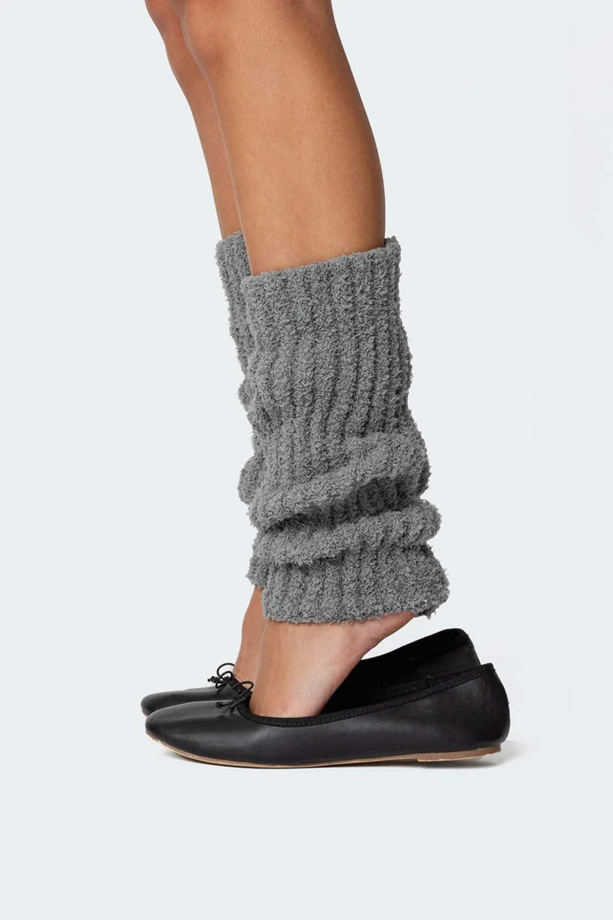 Cozy Gray Knit Leg Warmers for Ultimate Comfort