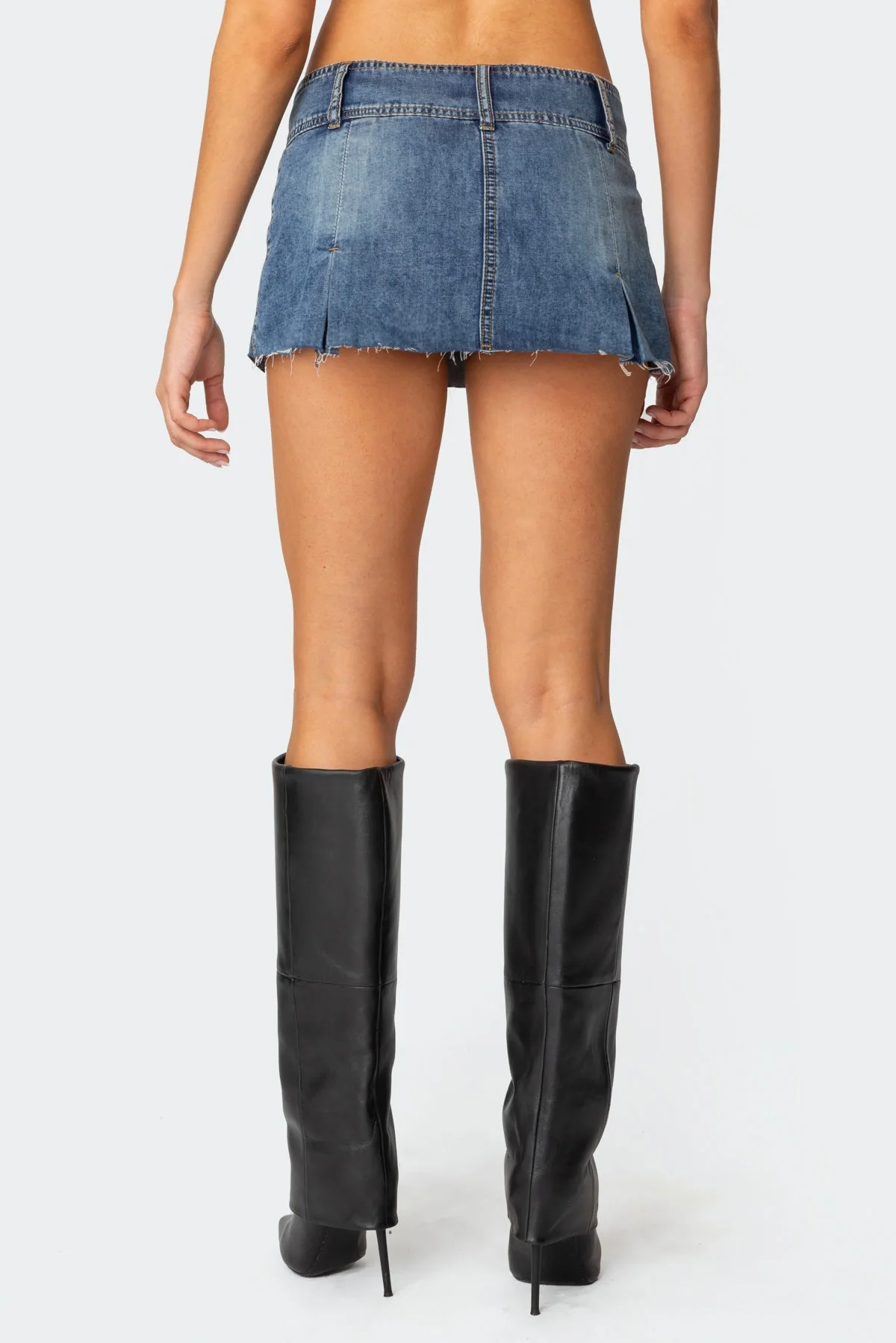 Blue Vintage Washed Denim Skort Dress