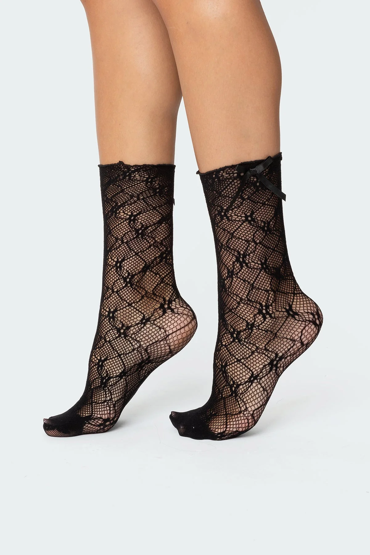 Black Stretchy Mesh Socks - Premium Comfort & Style