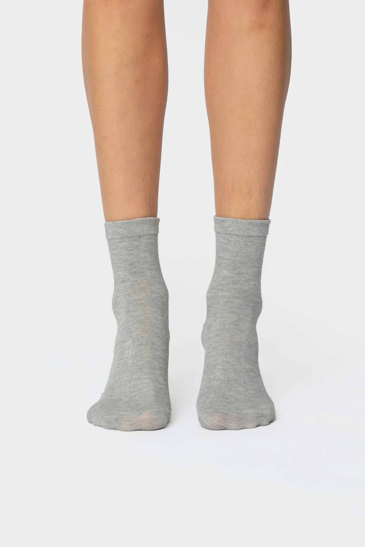 Gray Bow Design Cotton Spandex Socks