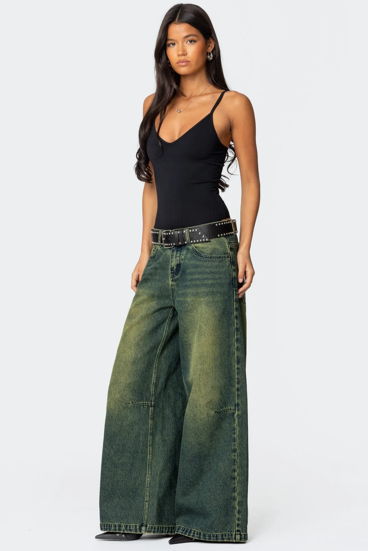 Black Triangle Bodysuit - Teaghan Style