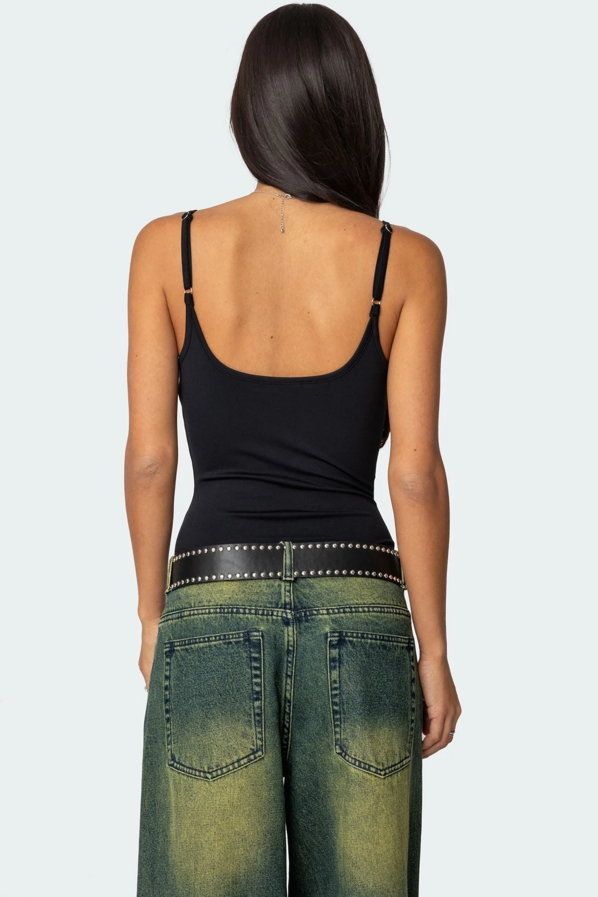 Black Triangle Bodysuit - Teaghan Style