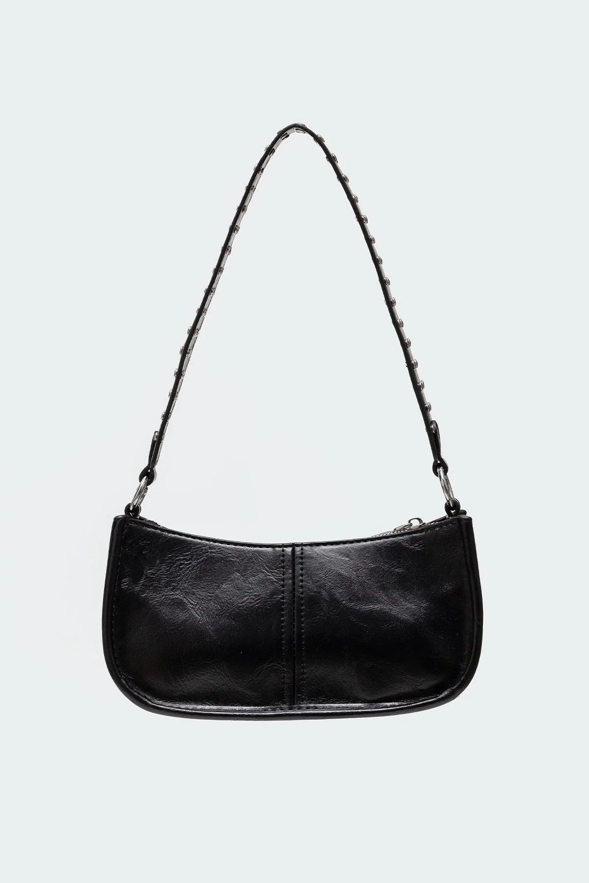 Black Studded Strap Faux Bag - Hand Washable