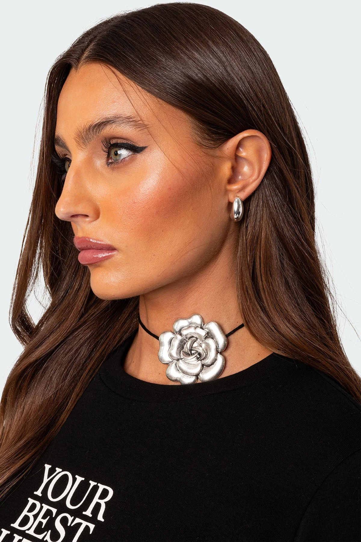 Silver Chunky Drop Stud Earrings | Elegant Fashion Jewelry