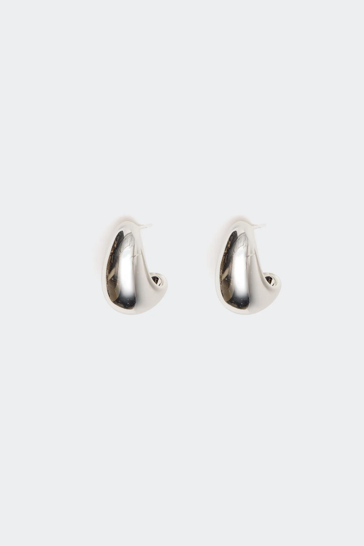 Silver Chunky Drop Stud Earrings | Elegant Fashion Jewelry