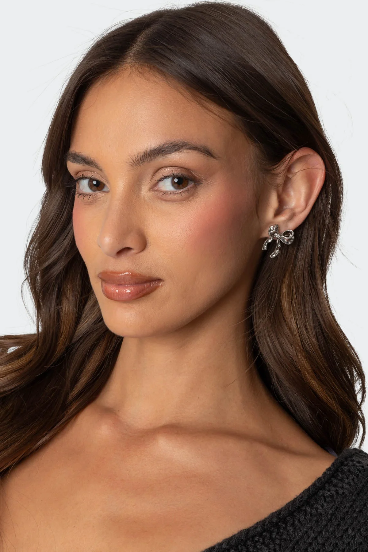 Silver Bow Earrings - Elegant Jewelry Accessories