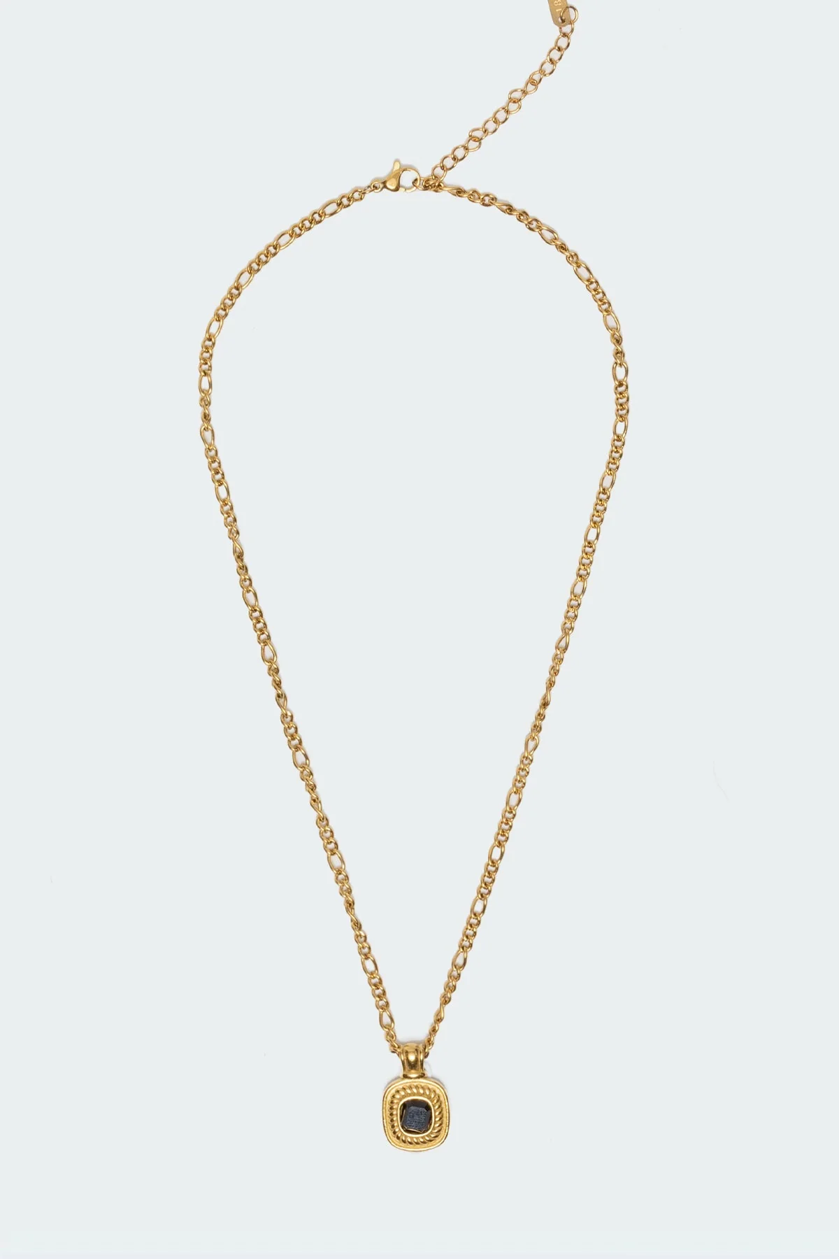 Vintage Charm Pendant Necklace - Adjustable Gold Tone