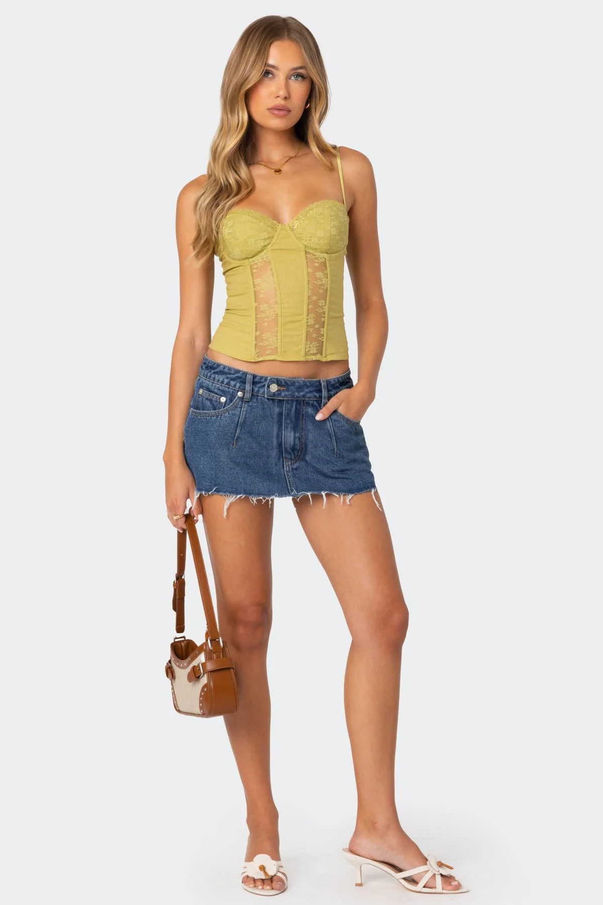 Blue Denim Mini Skort for Stylish Outfits