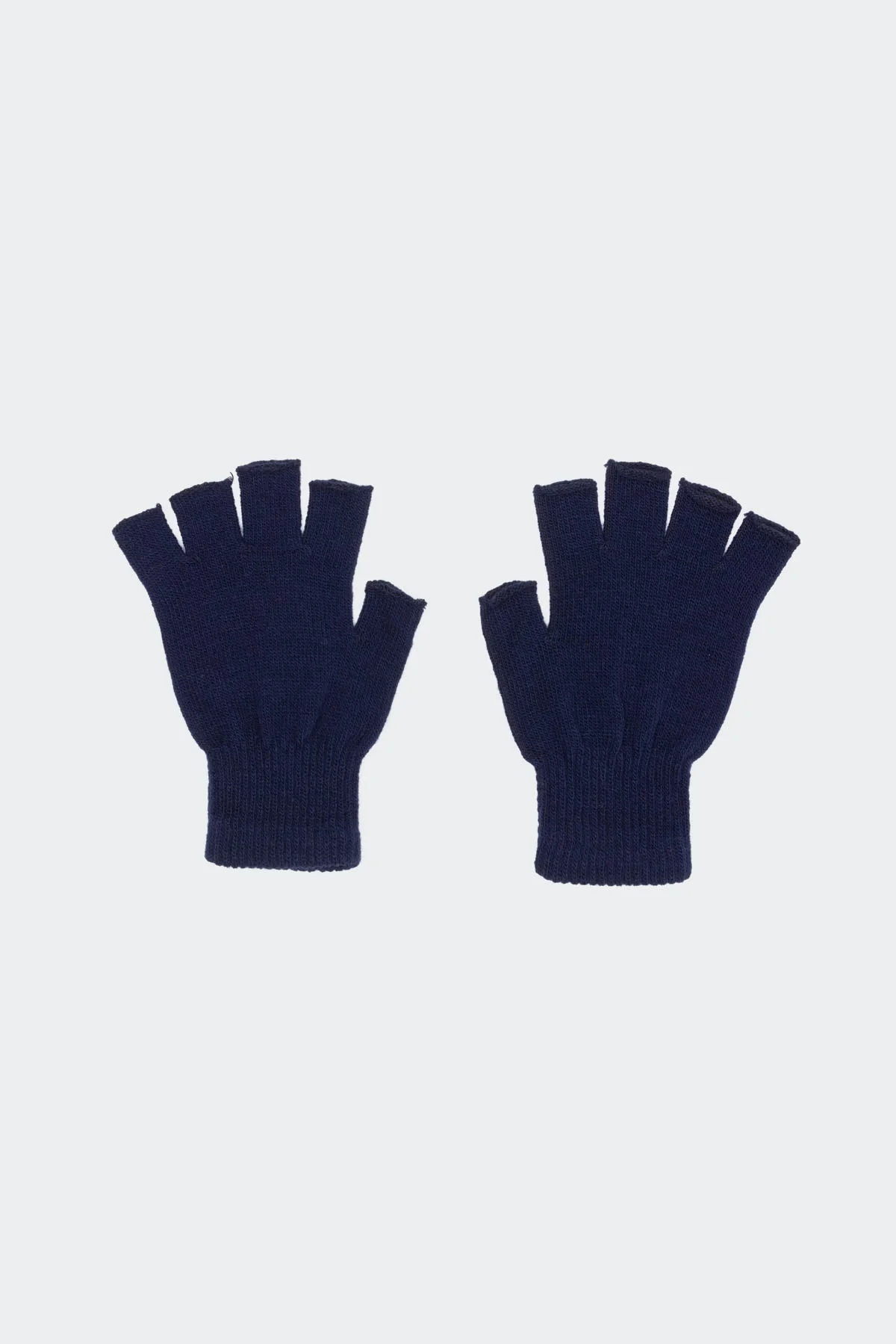 Navy Knitted Fingerless Gloves for Stylish Accessories Lovers