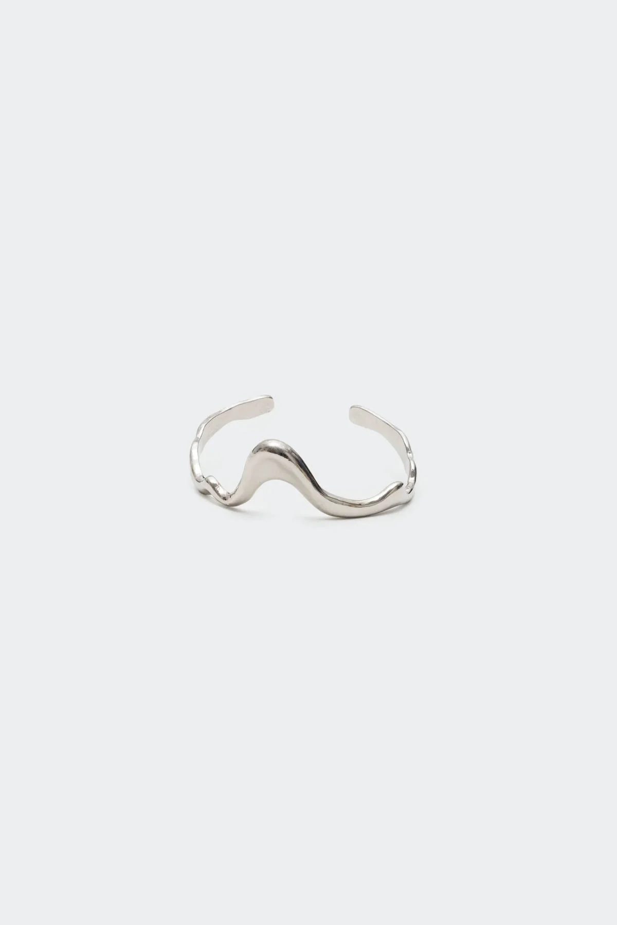 Silver Abstract Design Cuff Bracelet
