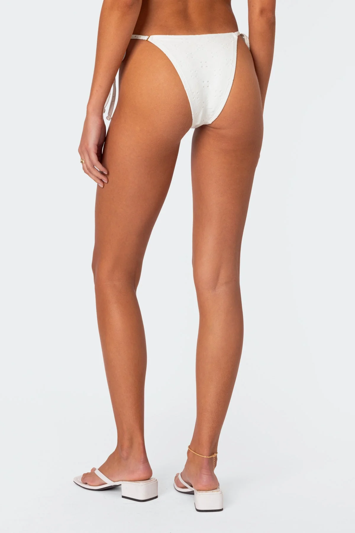 White Eyelet String Bikini Bottoms XS-XL Swimwear